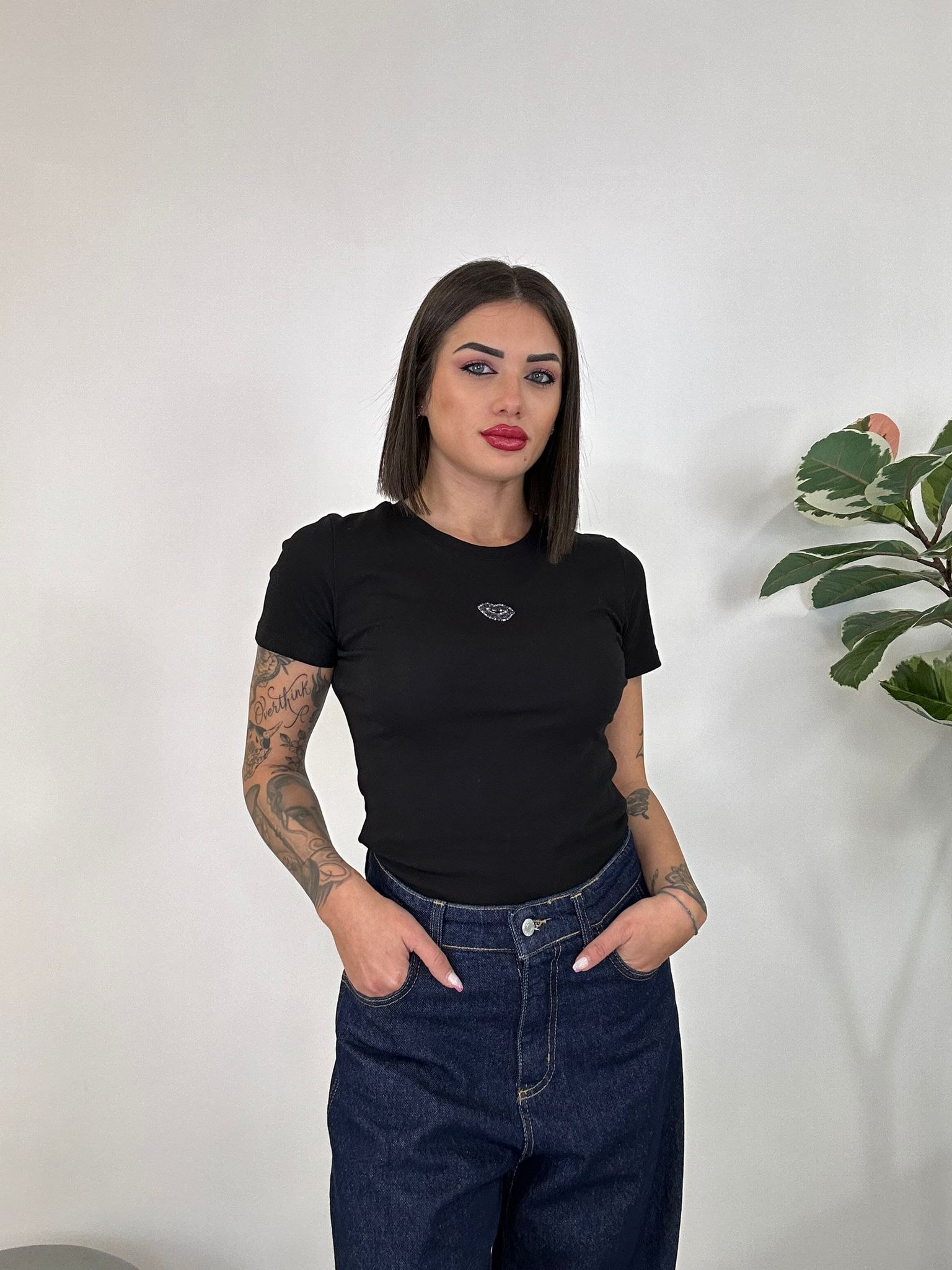 T-shirt Kiss - Noir