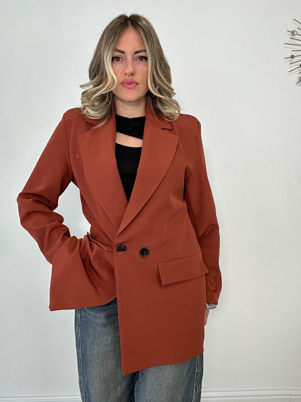 Blazer doppio bottone - Coccio