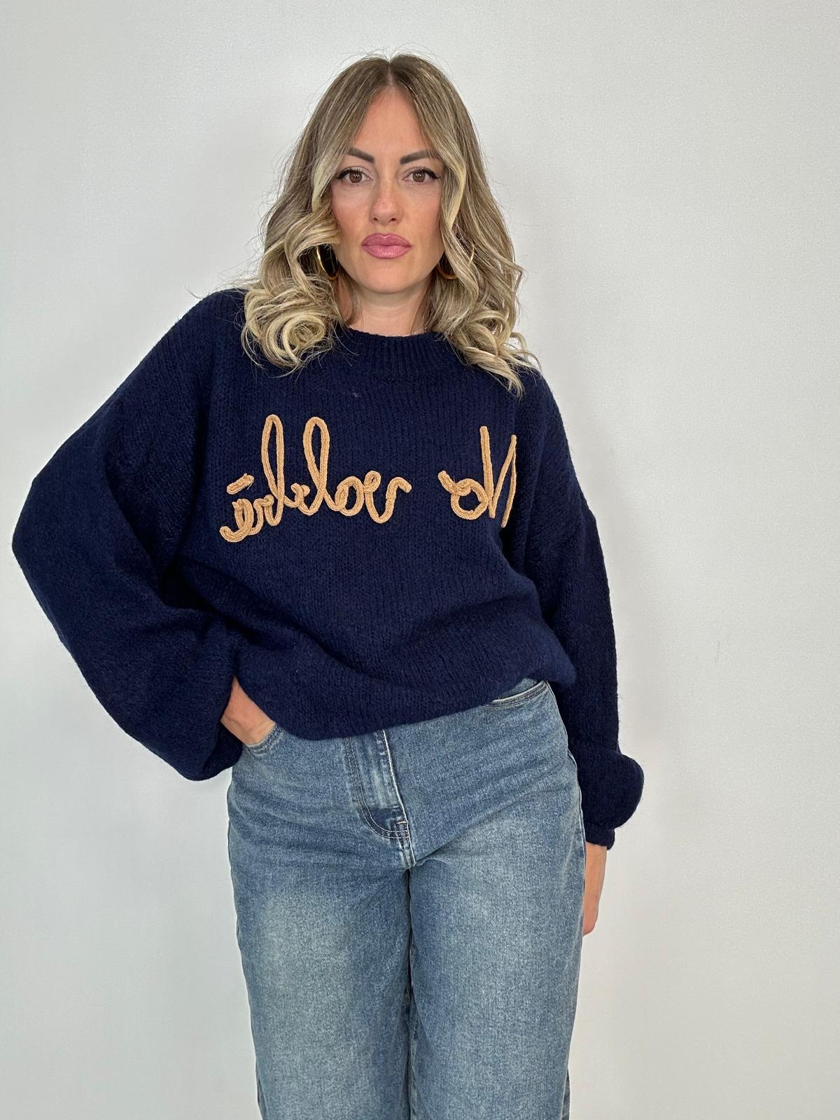 Maglione (No Vabbè) 2702 - Blu