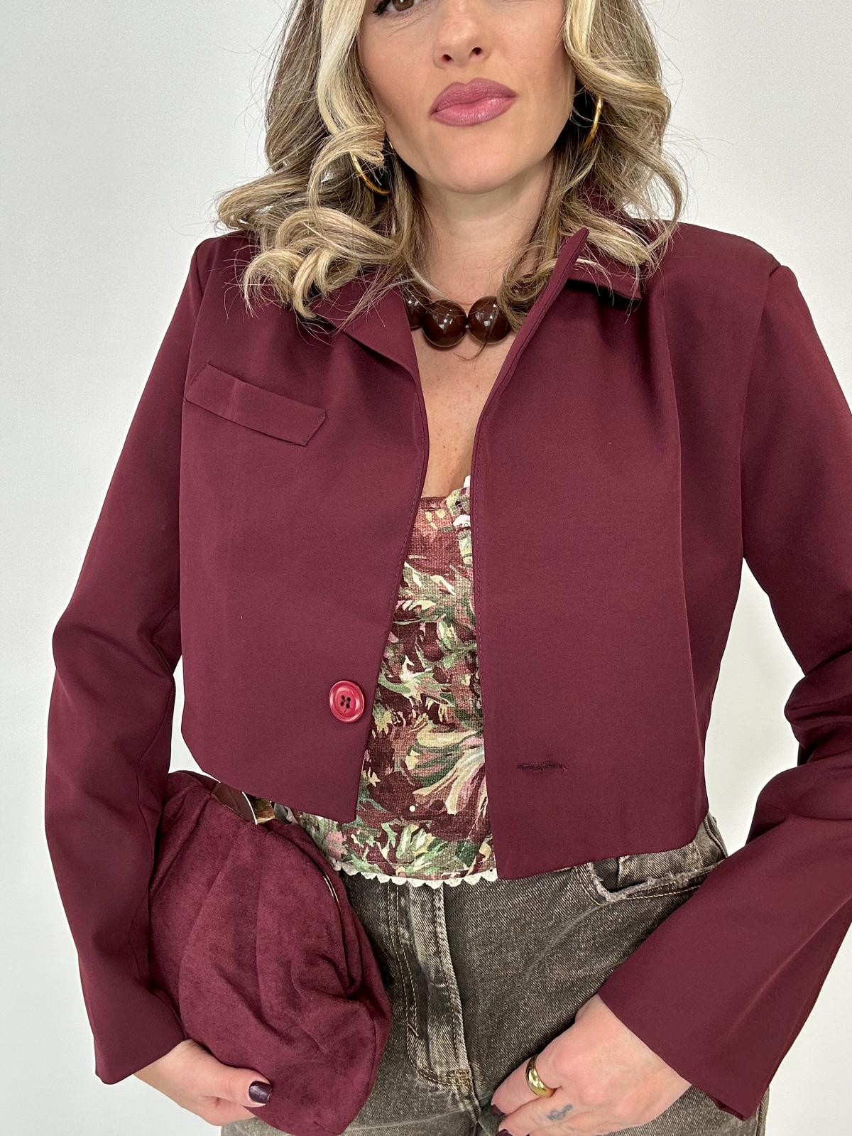 Blazer Crop - Bordeaux