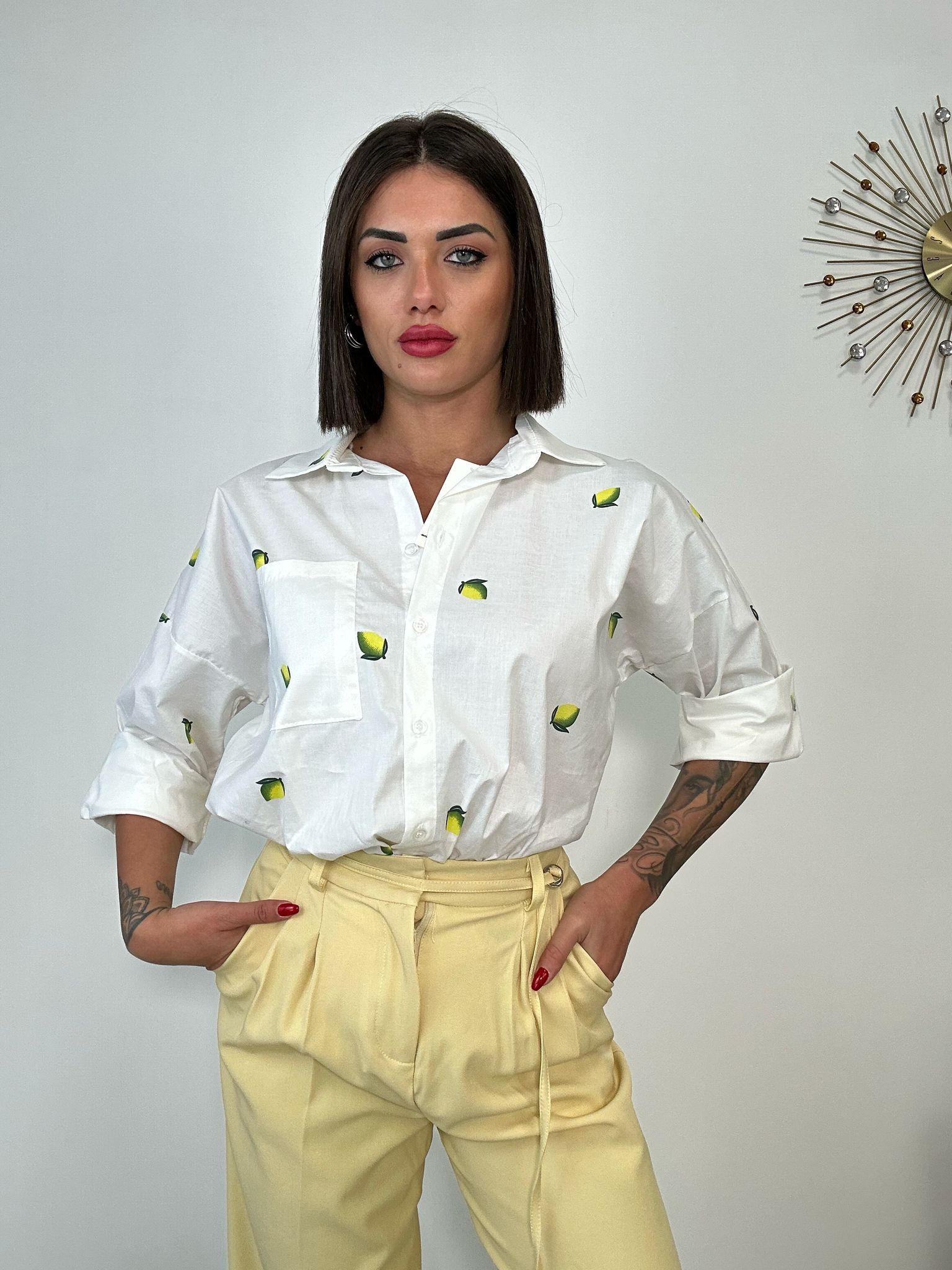 Zitronen-Shirt - Weiß