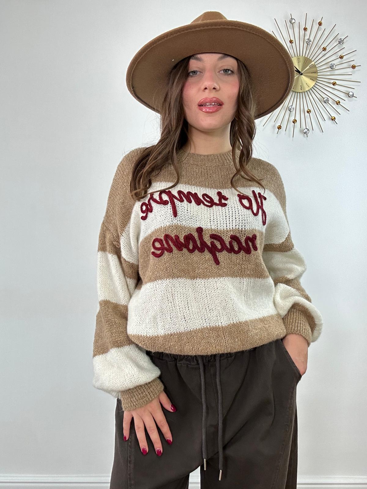 Maglione "Ho sempre ragione" A3130 - Beige