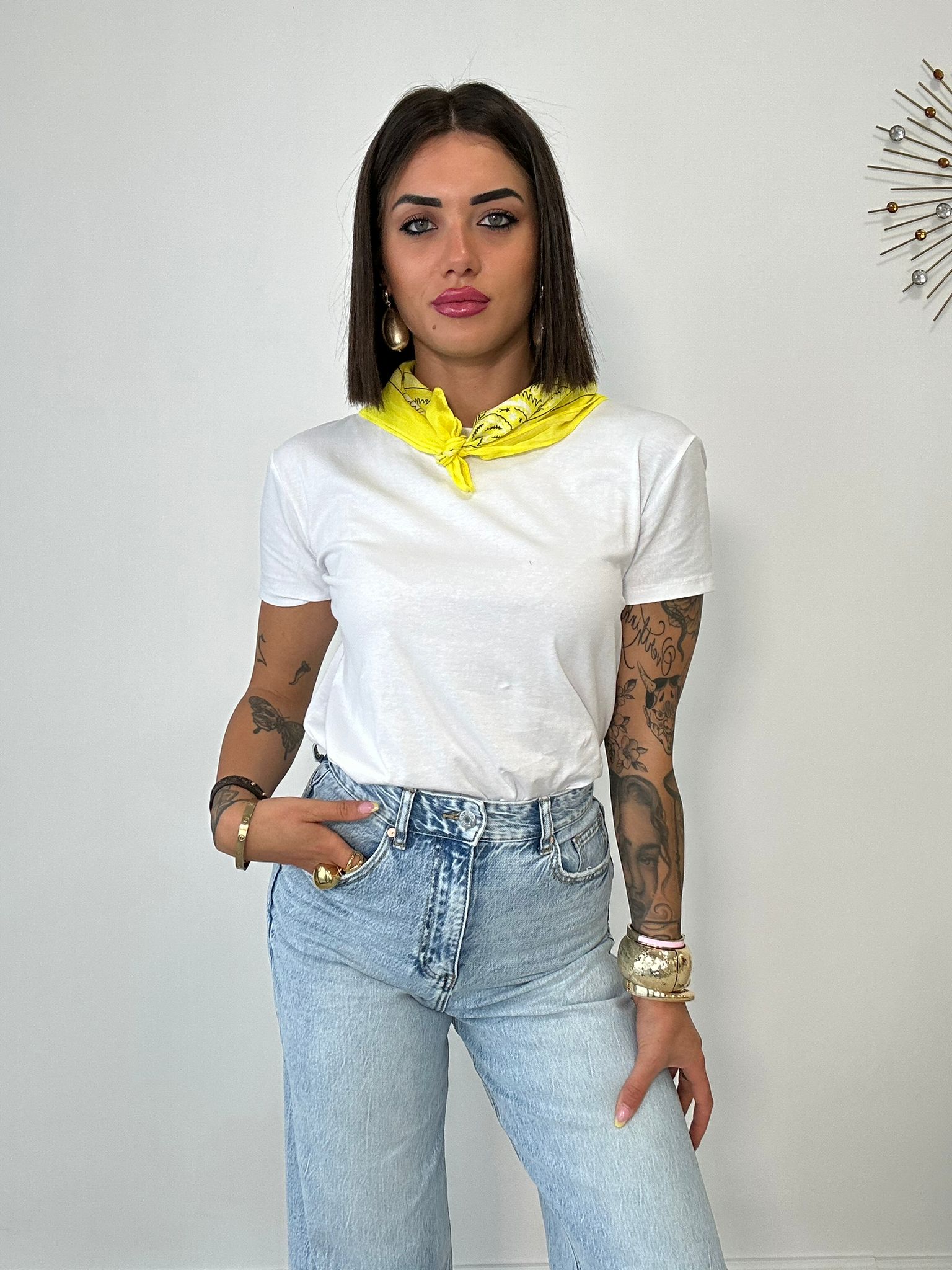 T-shirt con bandana Gialla