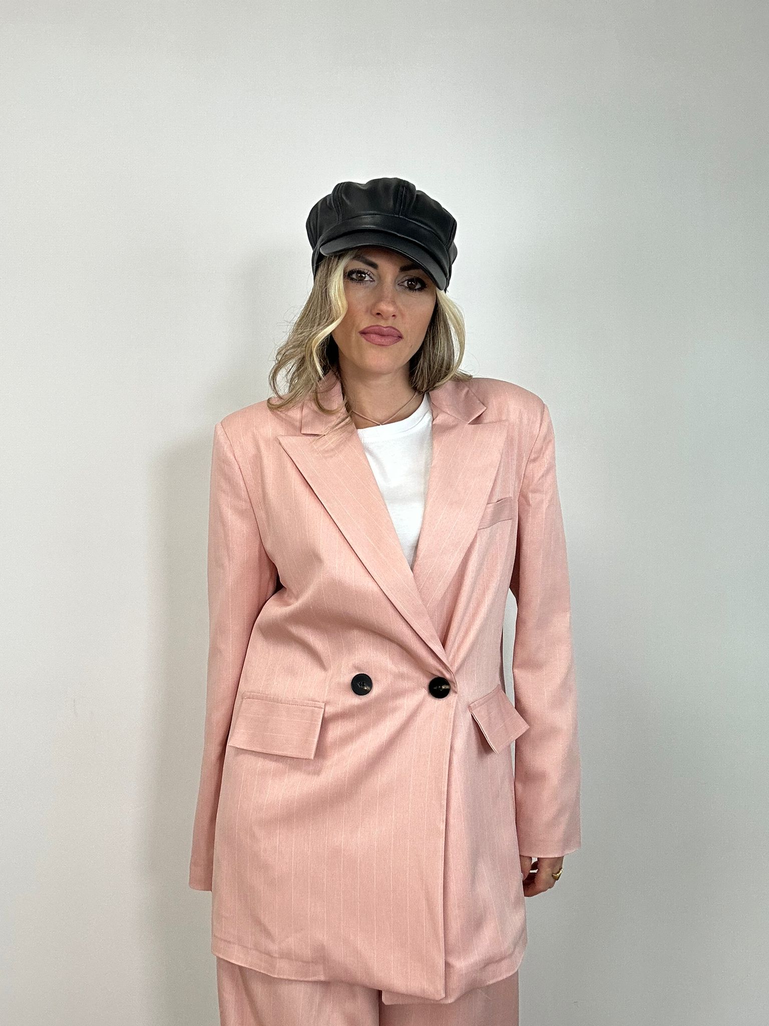 Tailleur Gessato G2601 (Blazer + Pantalone) Rosa