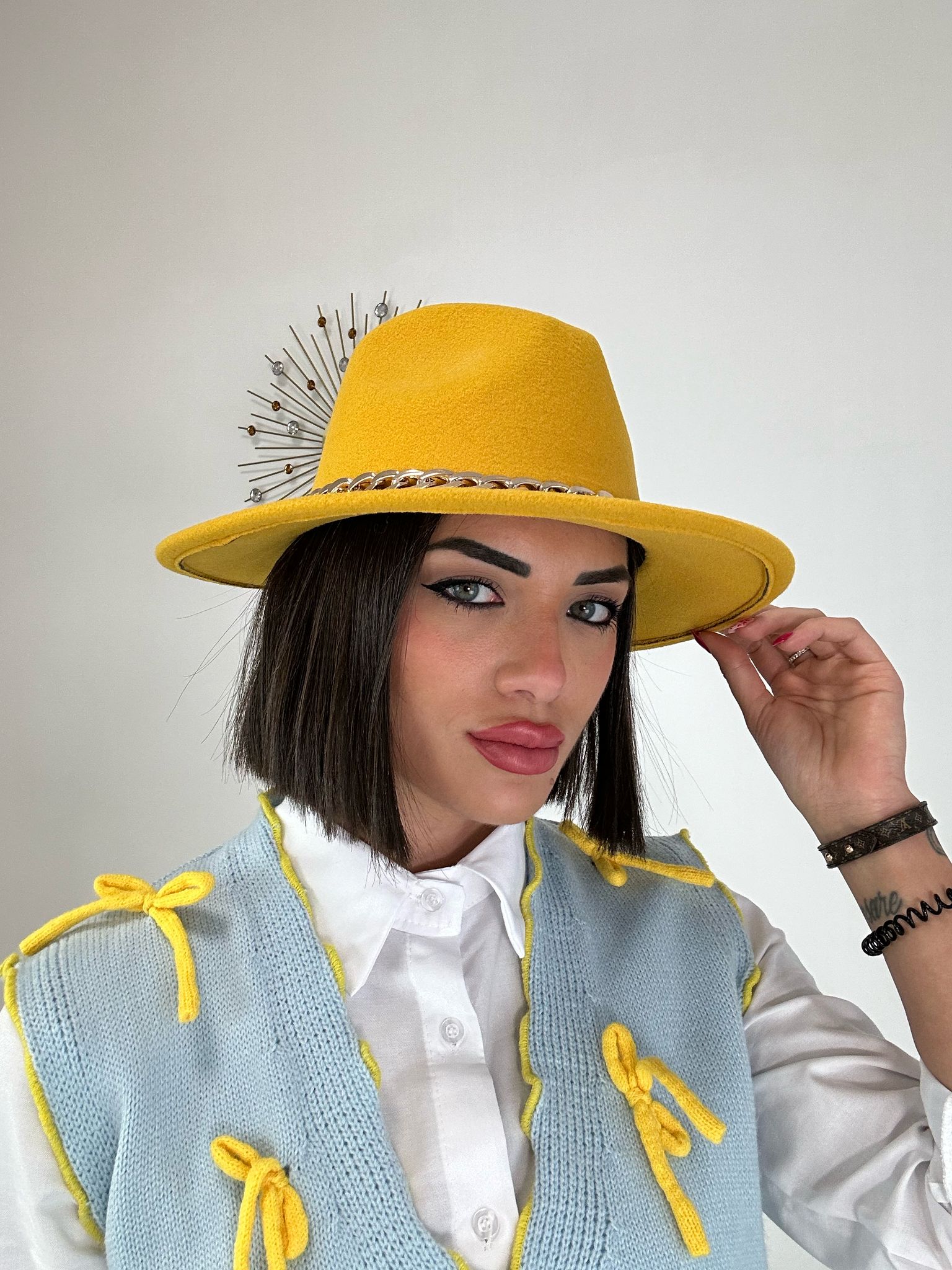Cappello con Catena - Senape