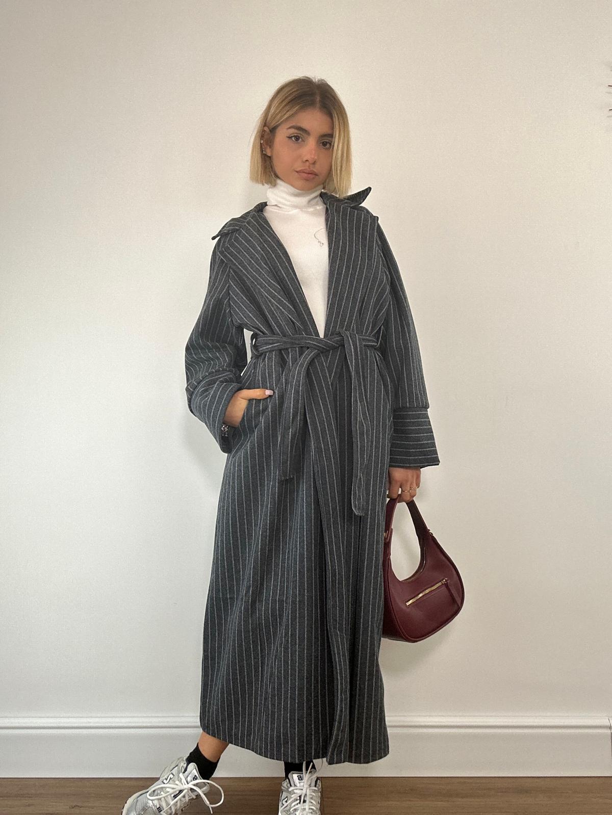 Cappotto Gessato 88862 - Grigio