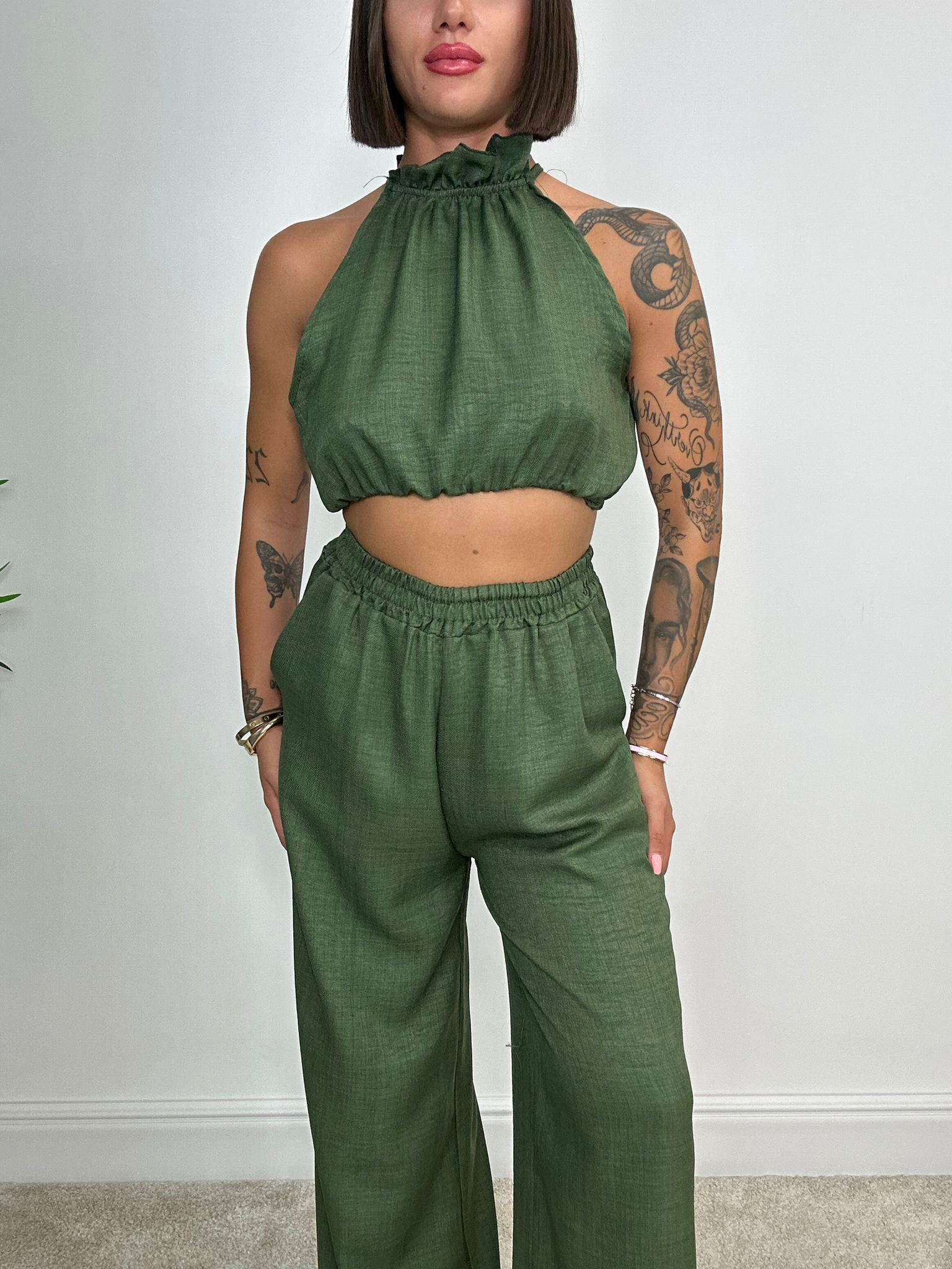 Coordinato Miami (Top + Pantalone) Verde