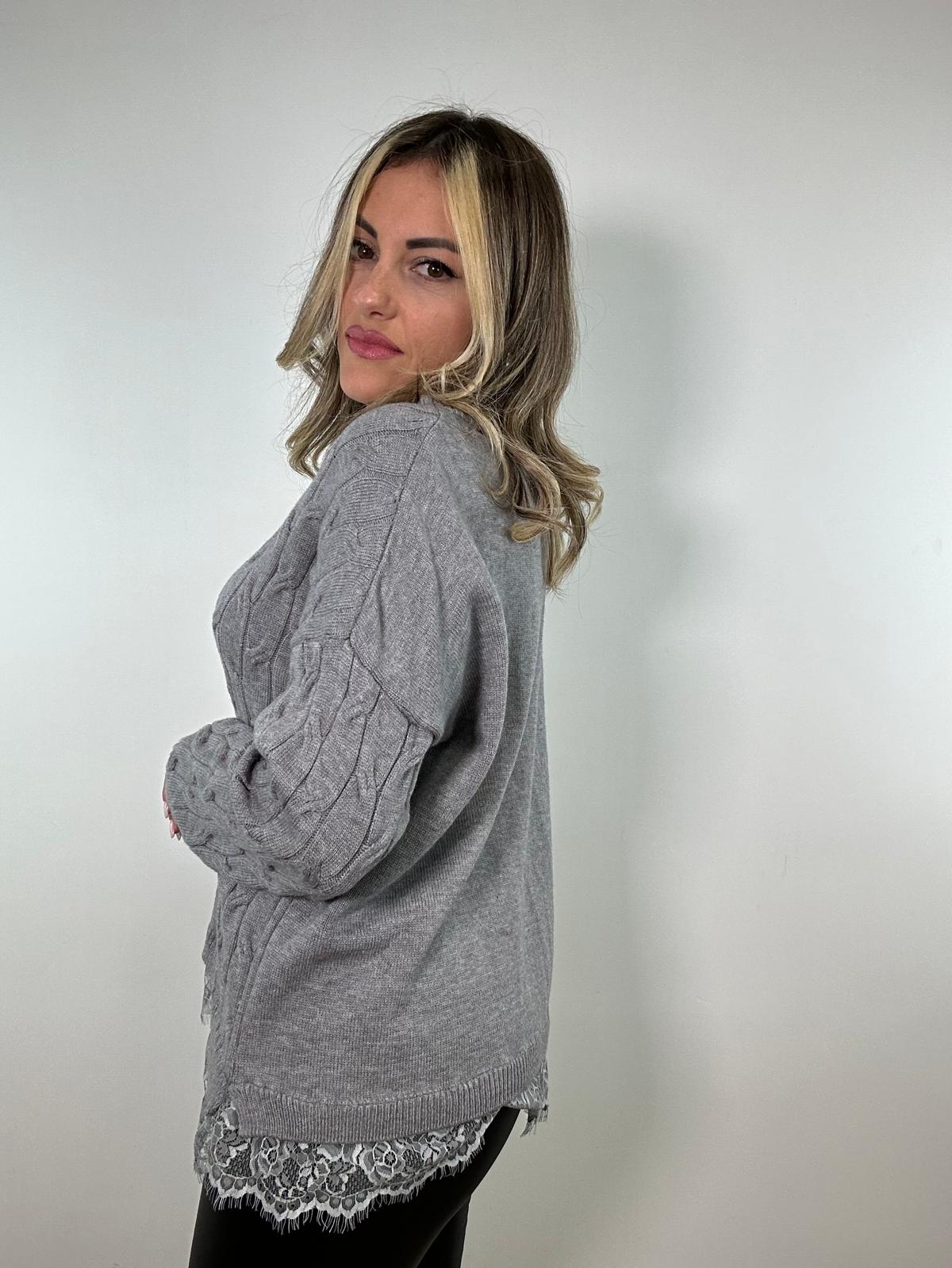 Pullover 25895 - Grau