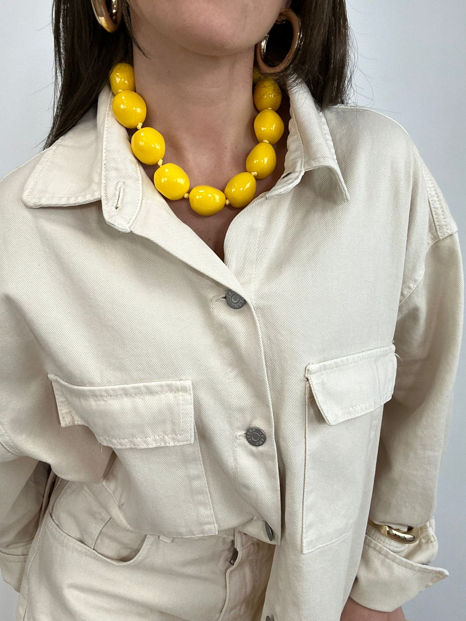 Collana con pietre - Giallo