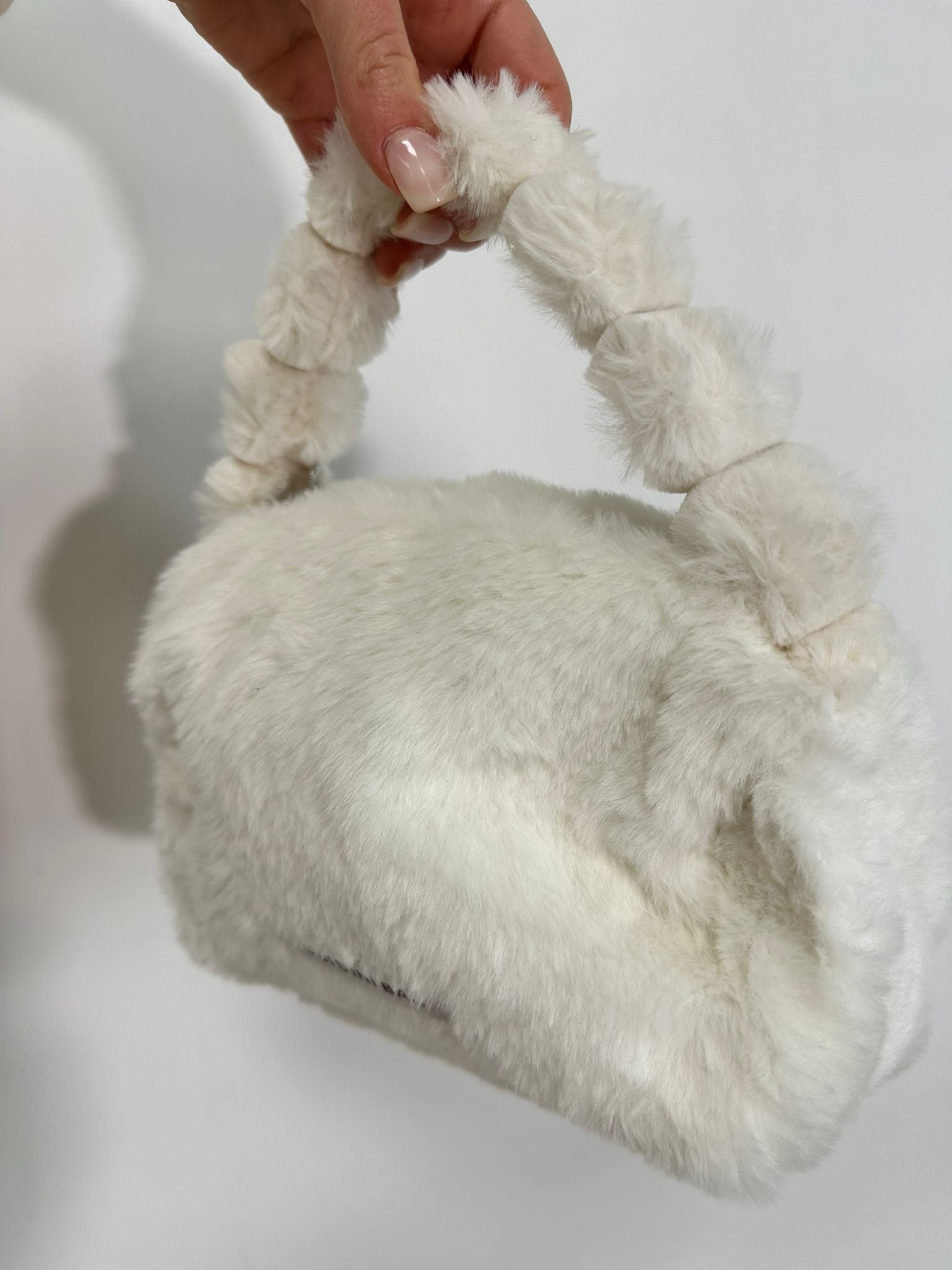 Pochette in peluche - Bianco