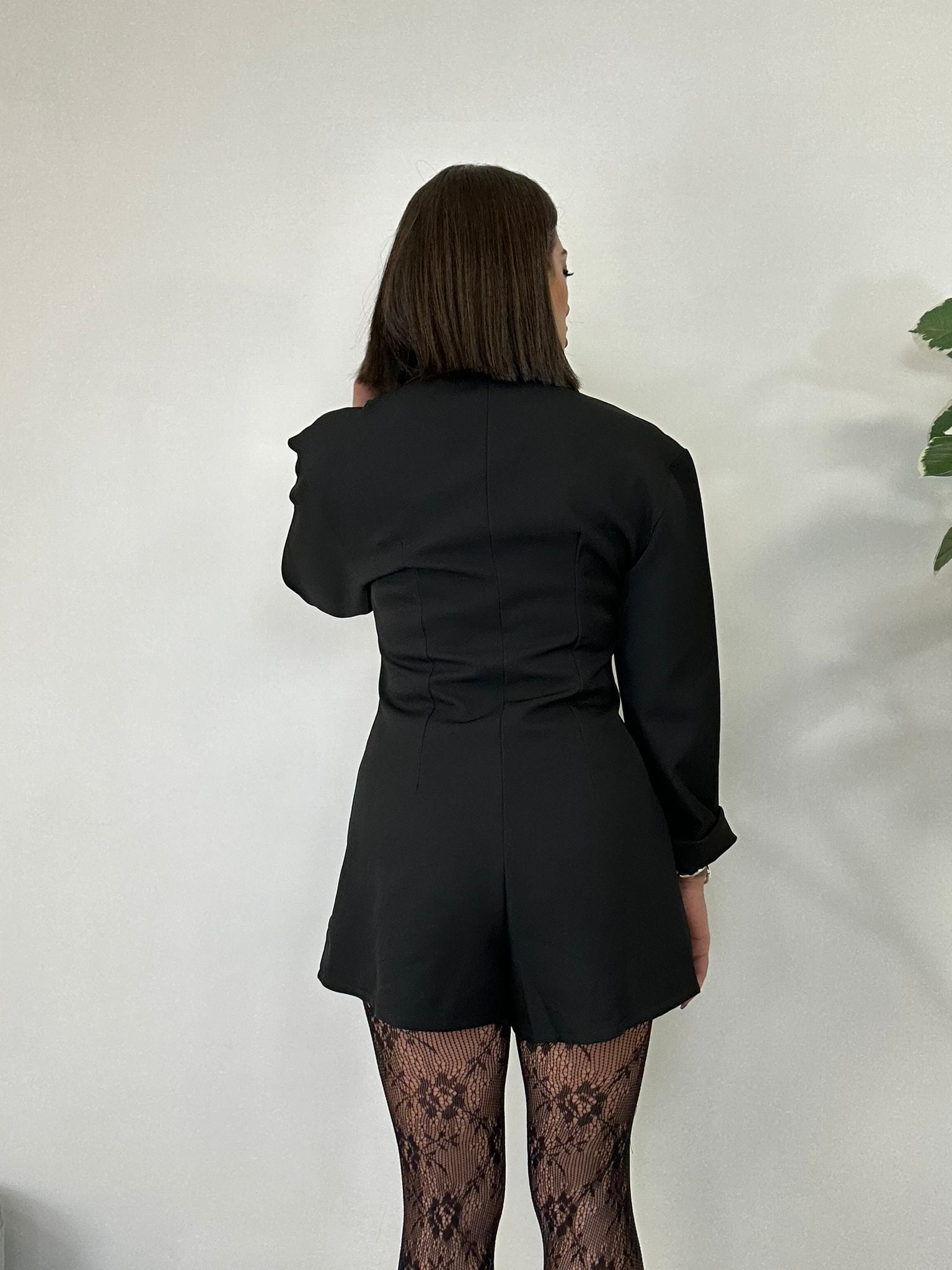Tutina con bottoni - Nero