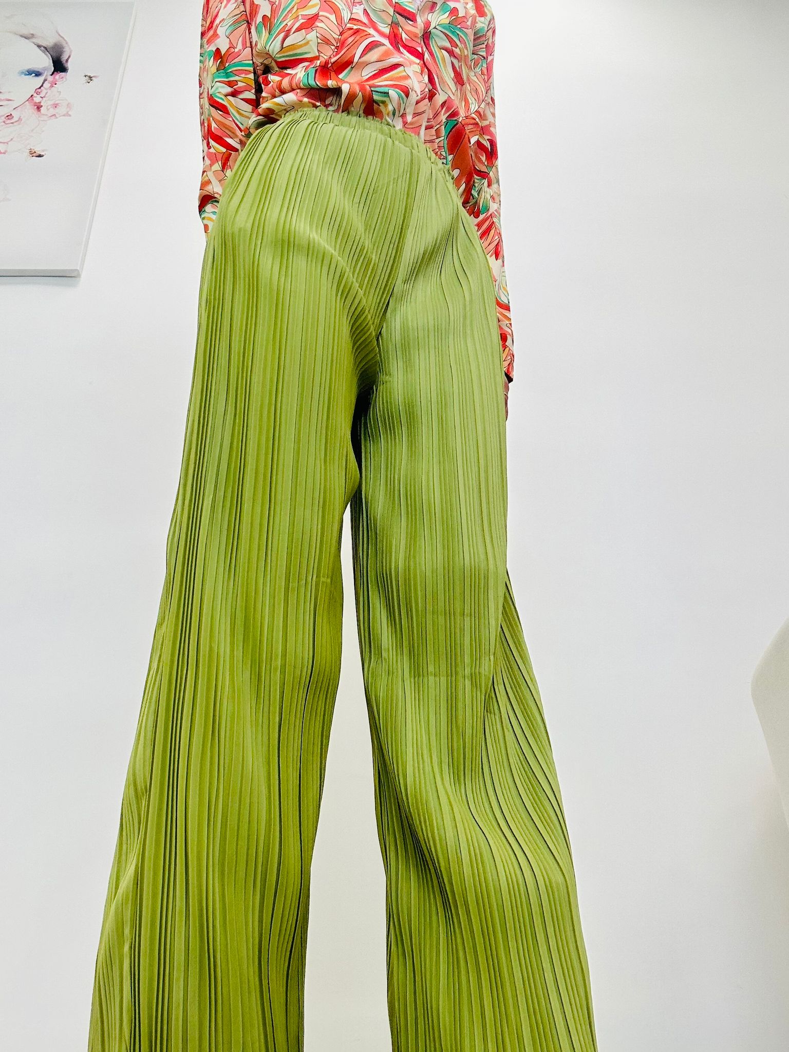 Pantalone plissettato Verde - DISPONIBILE M-L