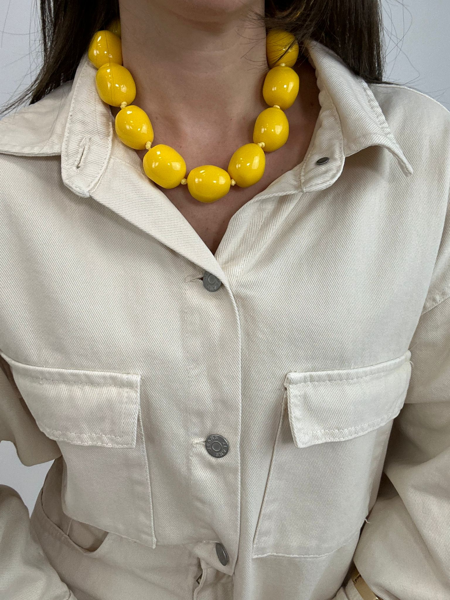 Collana con pietre - Giallo