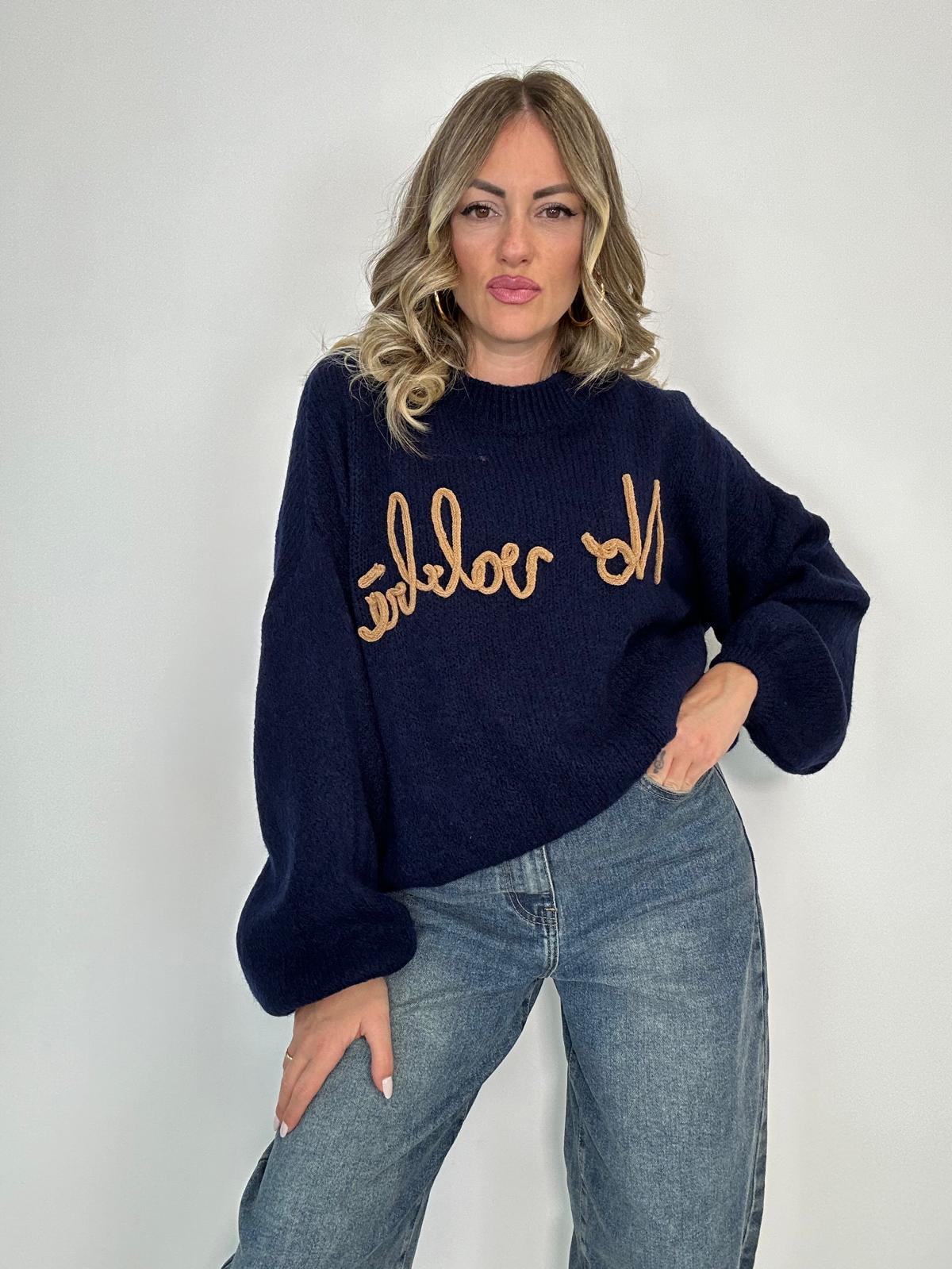 Maglione (No Vabbè) 2702 - Blu