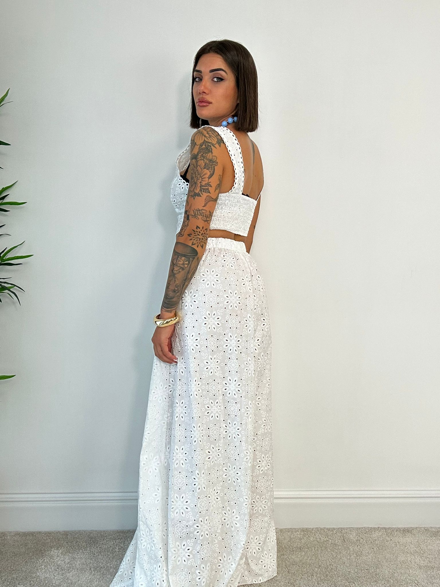 Coordinato Cetara (Top + Gonna) Bianco