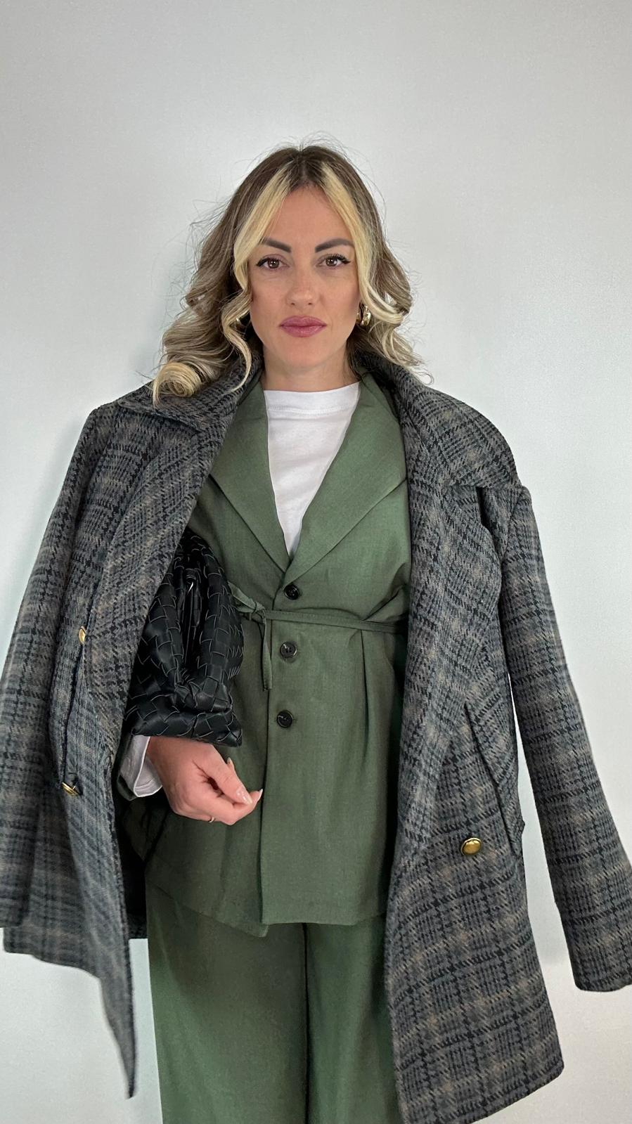 Coordinato M13351 (Camicia + Pantalone) Verde