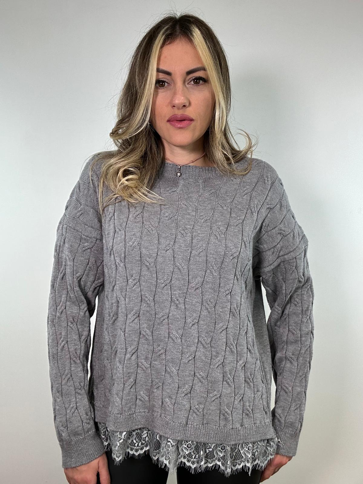 Pullover 25895 - Grau