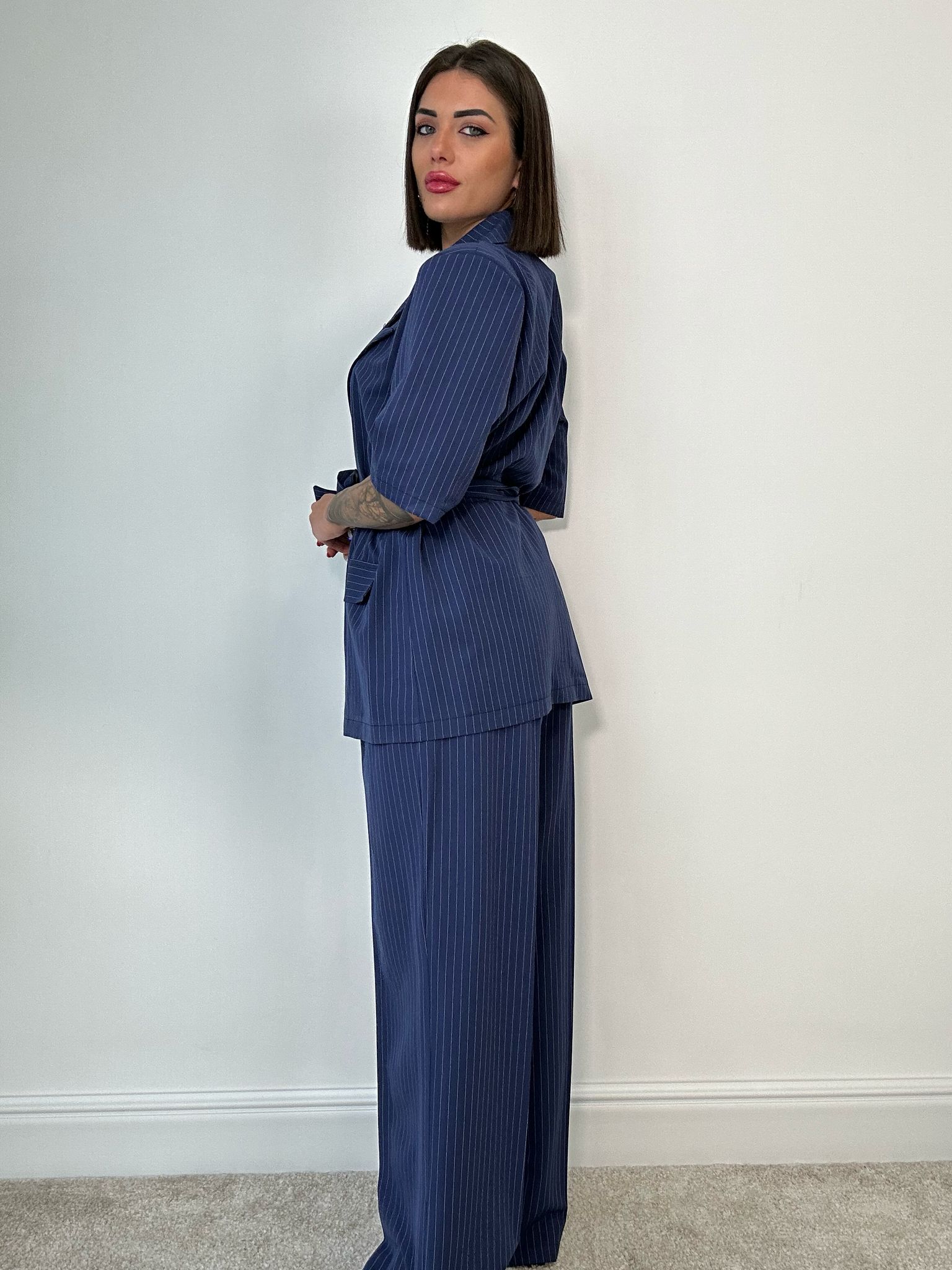 Tailleur Cadice Gessato (Blazer + Pantalone) Blu
