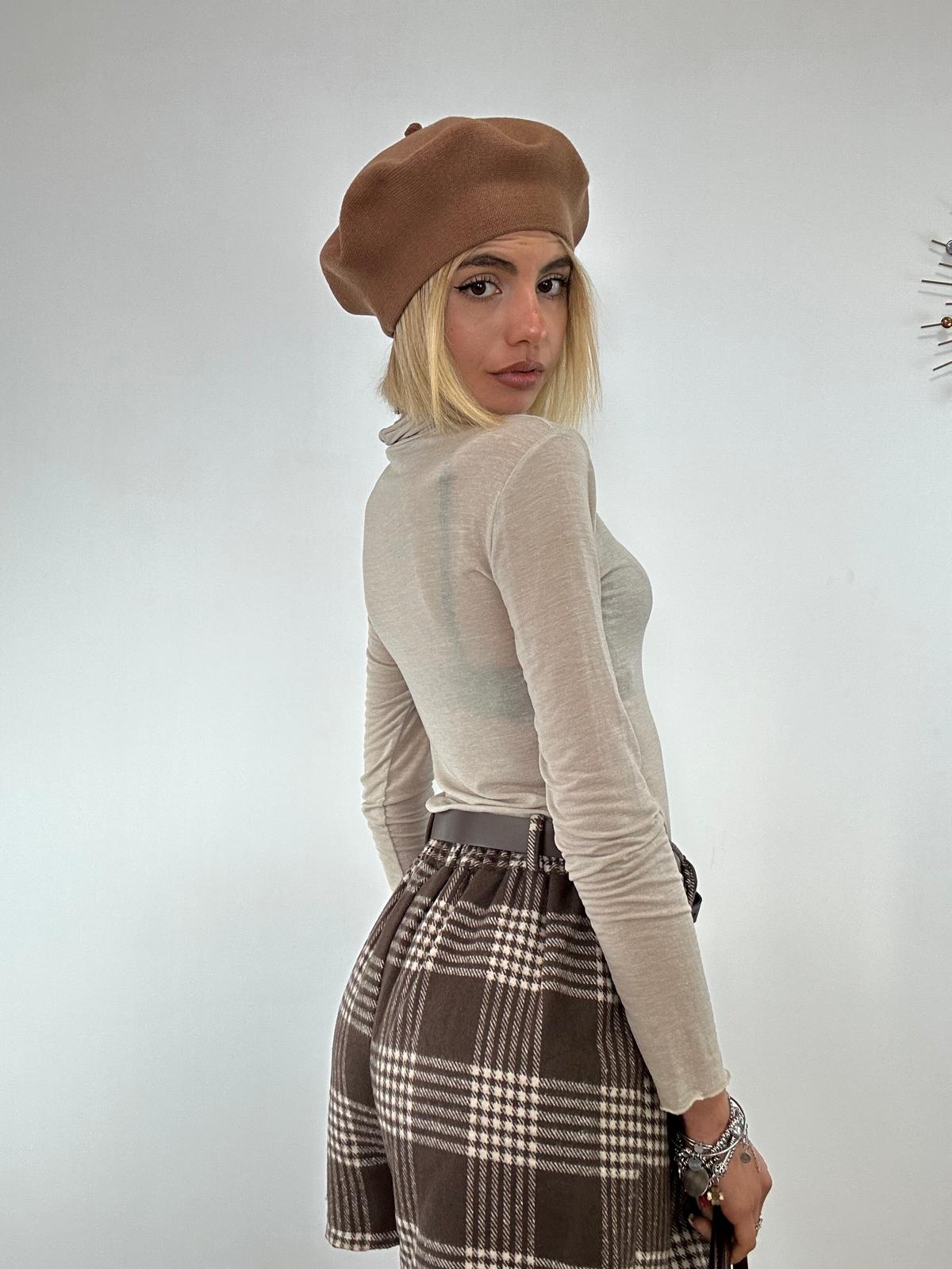 Cappello Basco in Lana - Camel