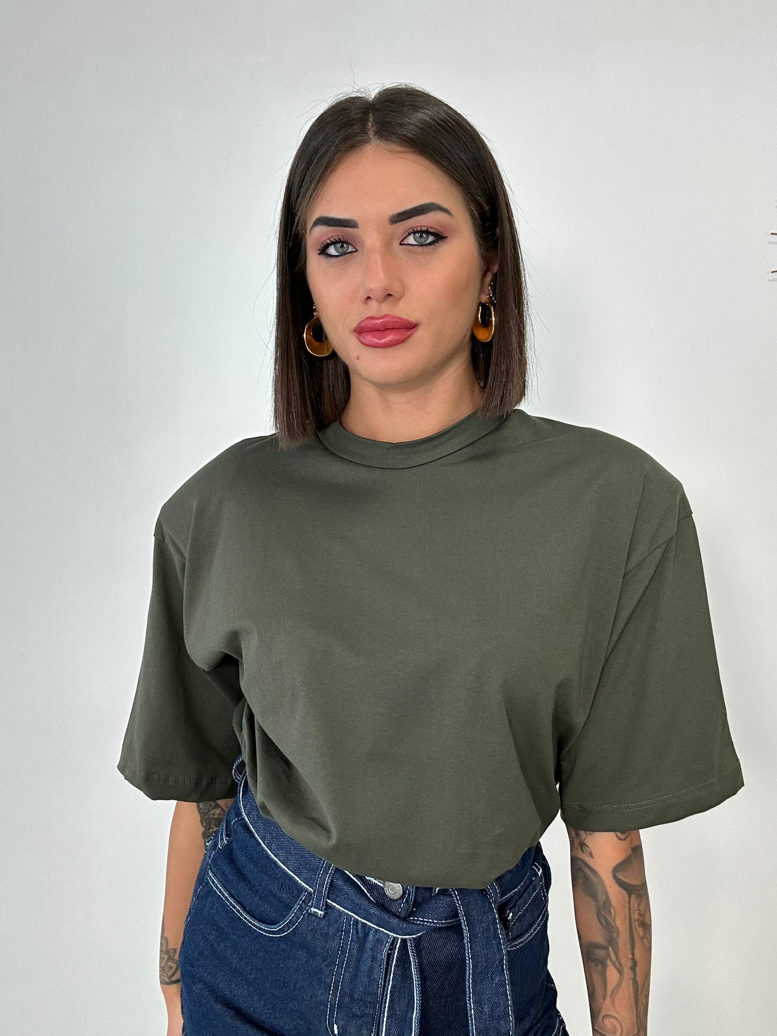T-shirt in Cotone - Verde