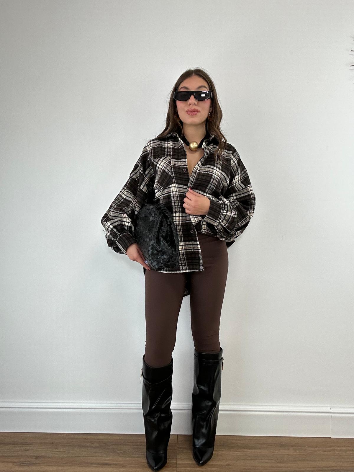 Leggins con staffa 6136 - Marrone