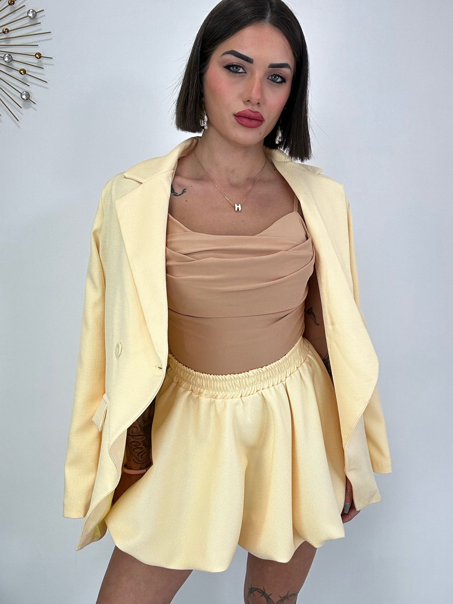Verona Coordonné (Blazer + Jupe) Jaune
