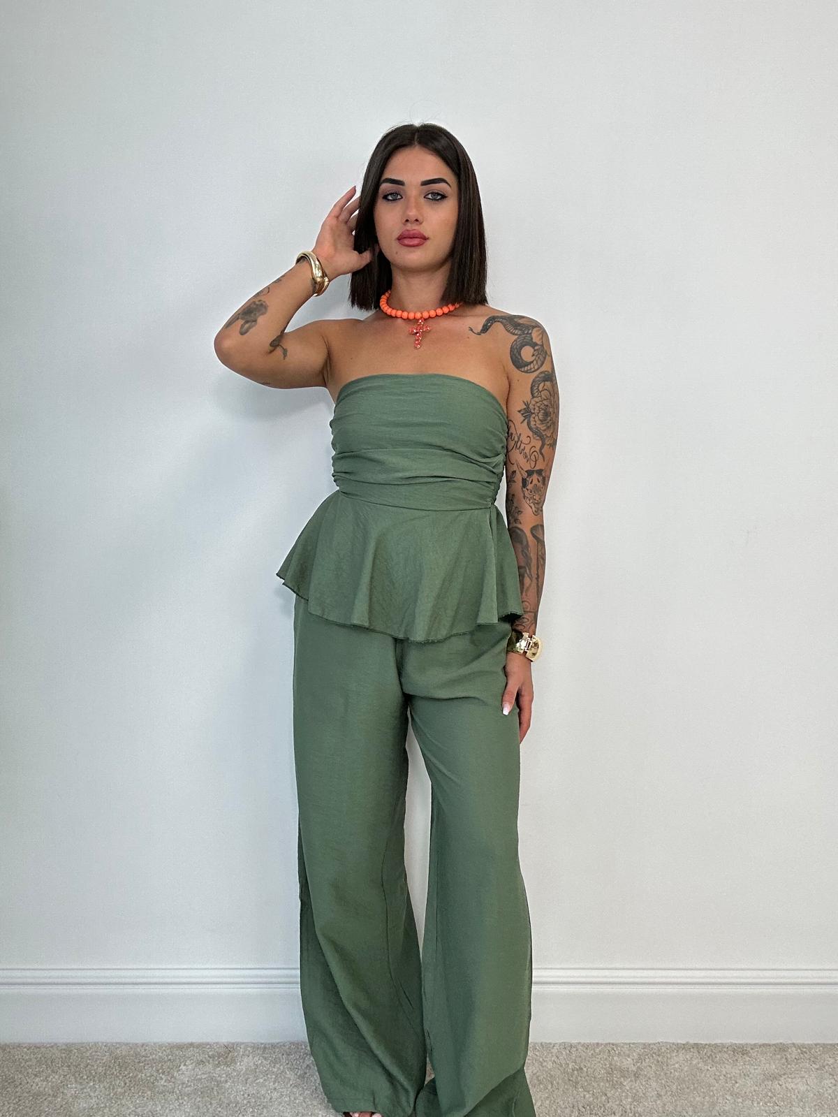 Coordinato Minorca (Top + Pantalone) Verde