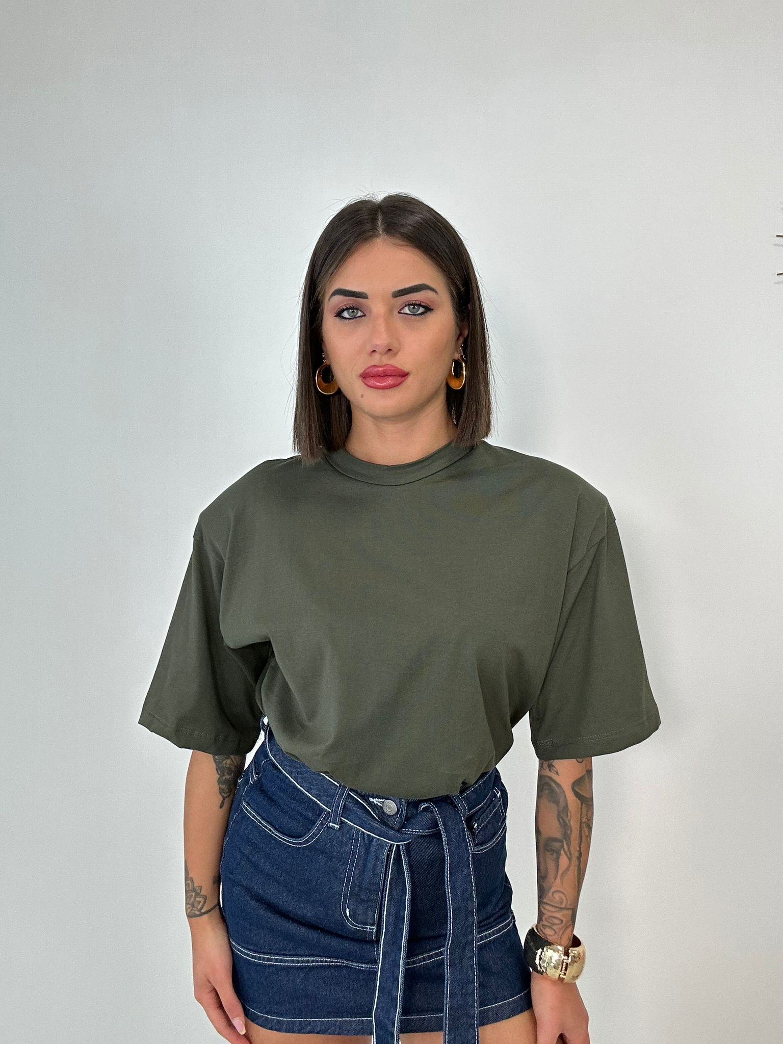 T-shirt in Cotone - Verde
