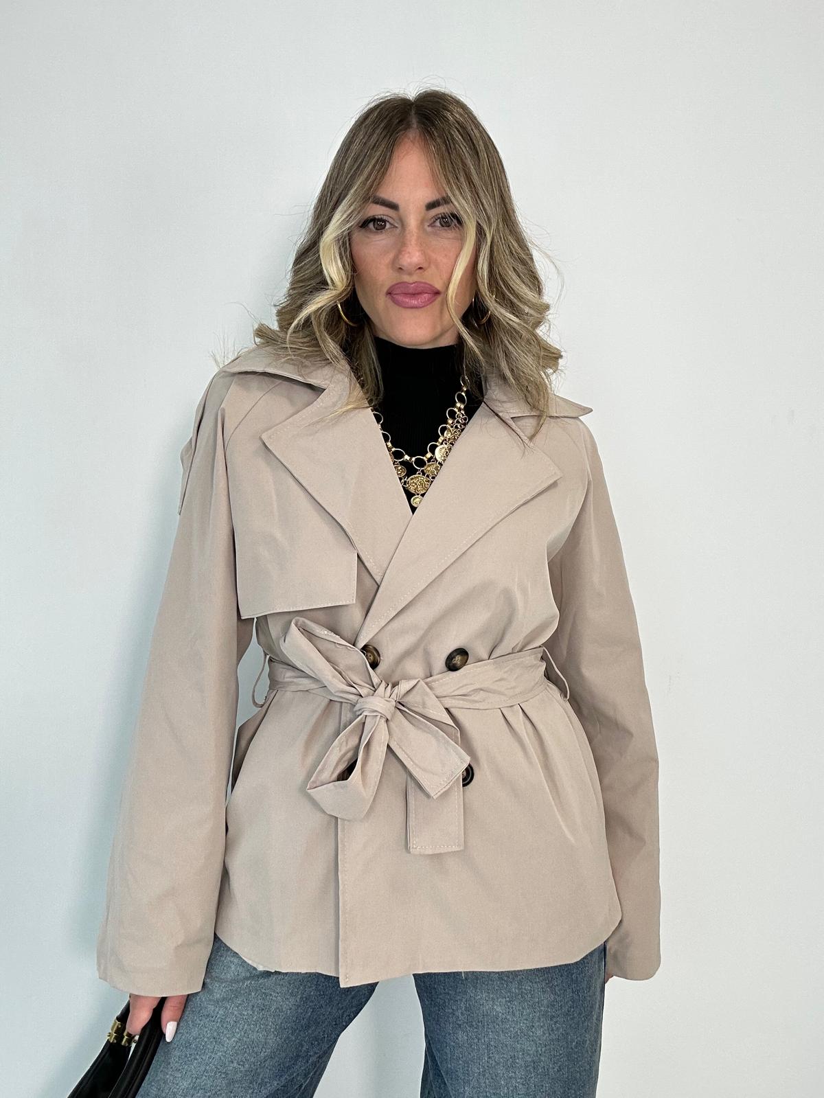 Trench Corto 5909 - Beige Chiaro
