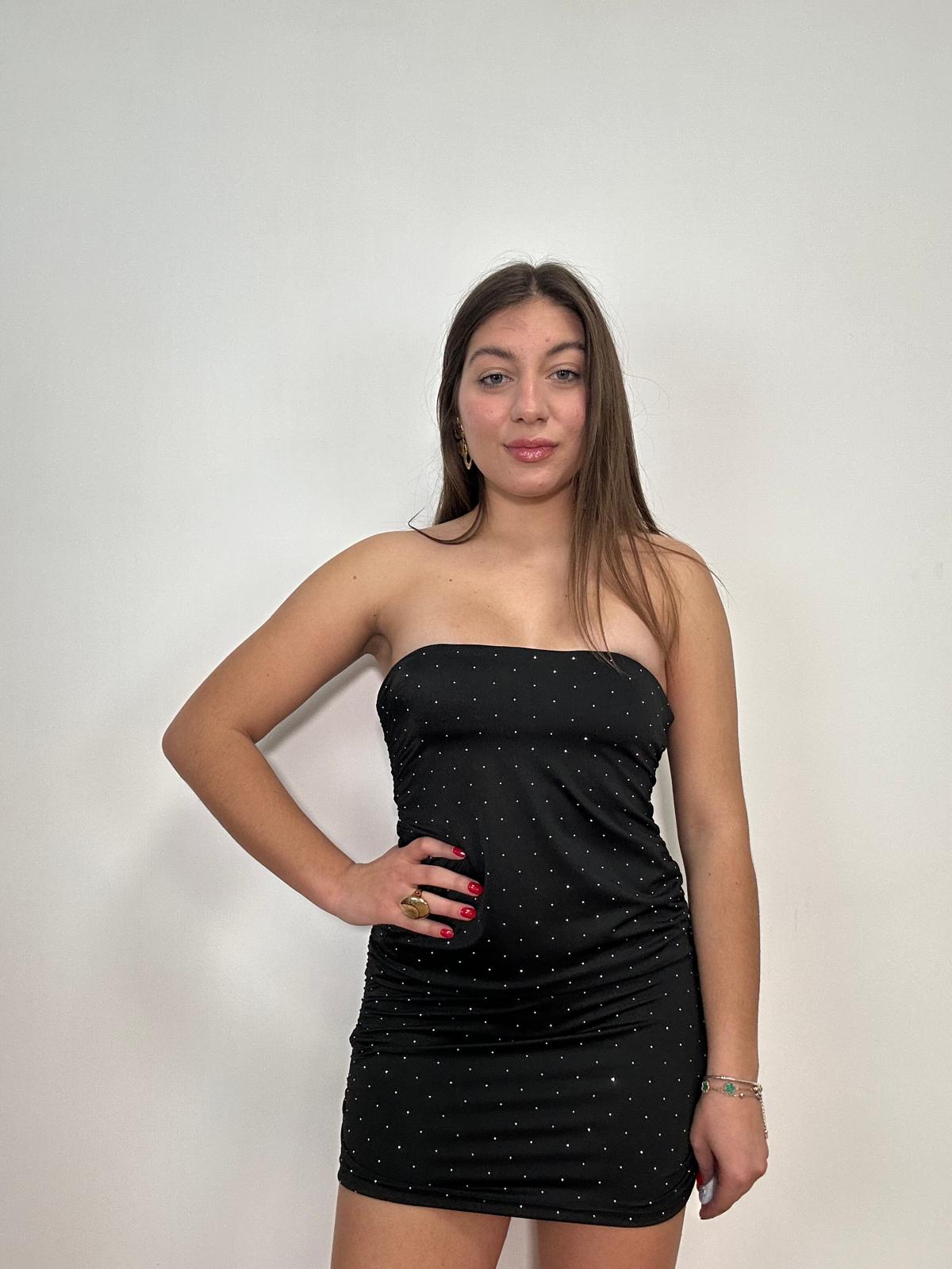 Abito Brillantinato 7121 - Nero