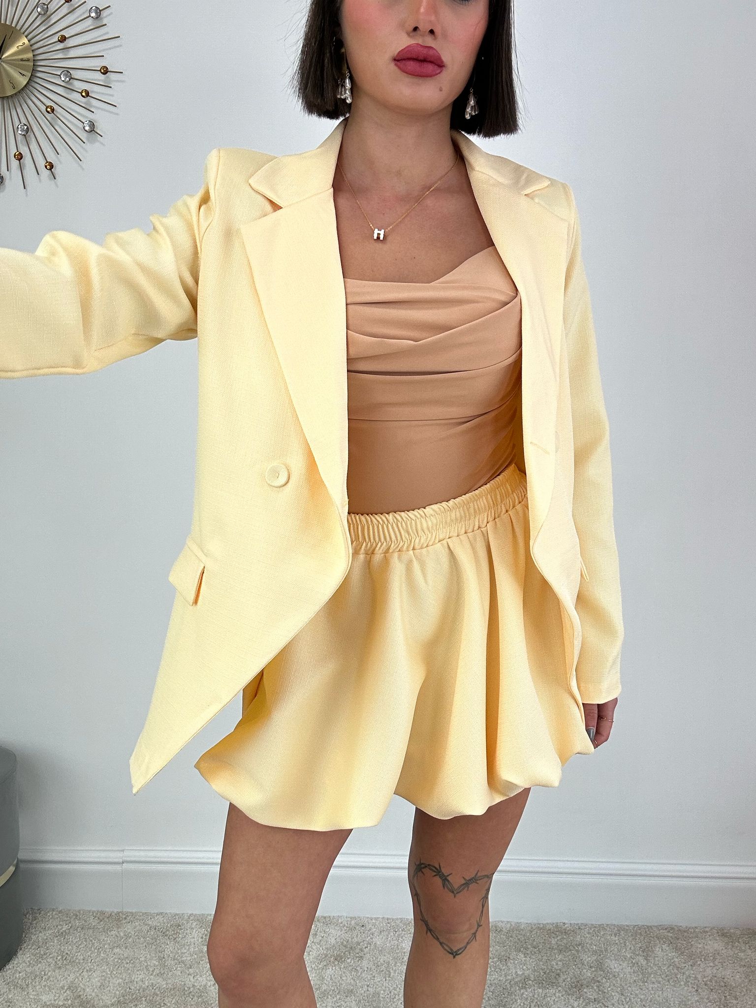 Verona Coordonné (Blazer + Jupe) Jaune
