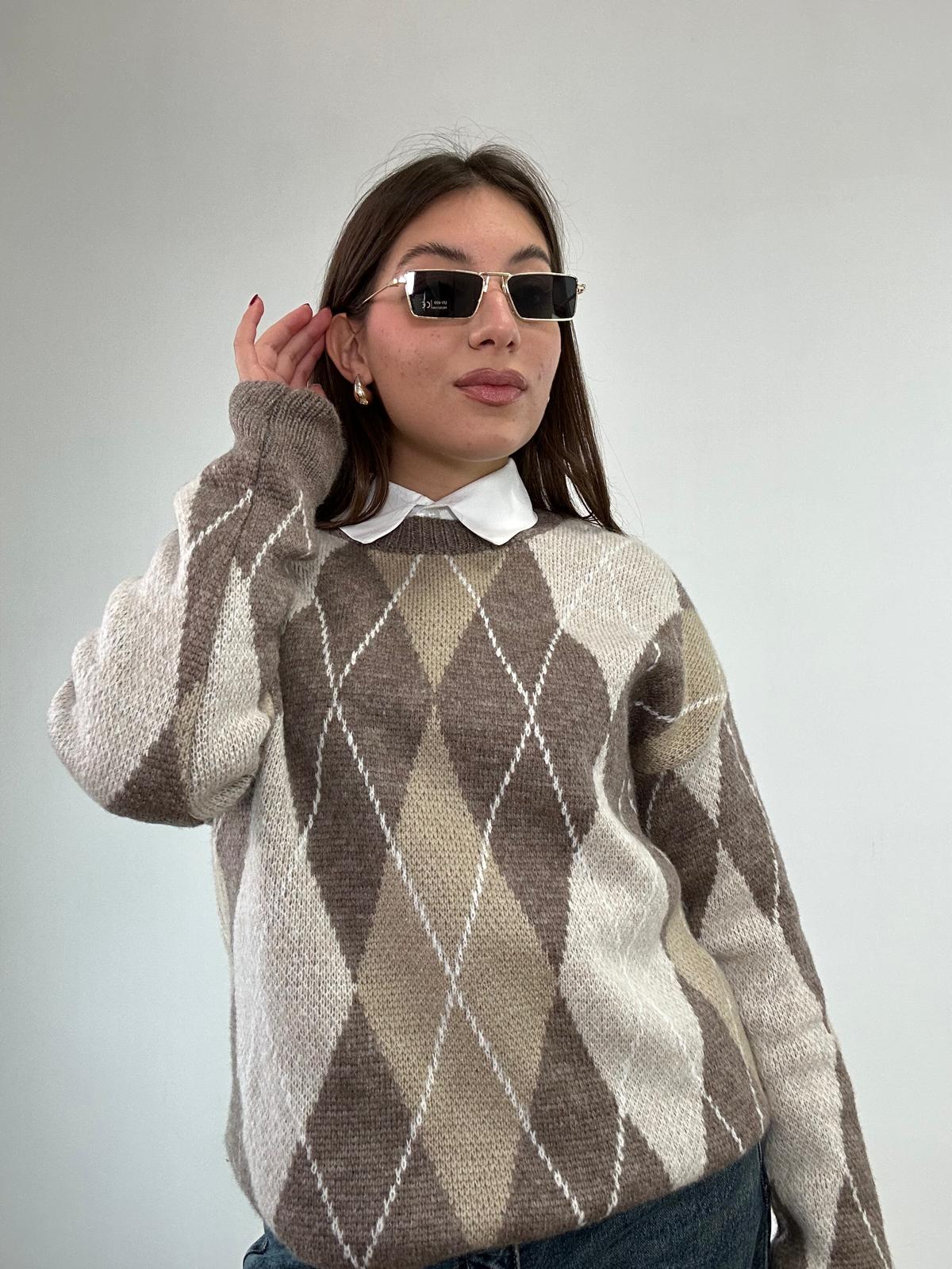 Maglione 25855 - Tortora