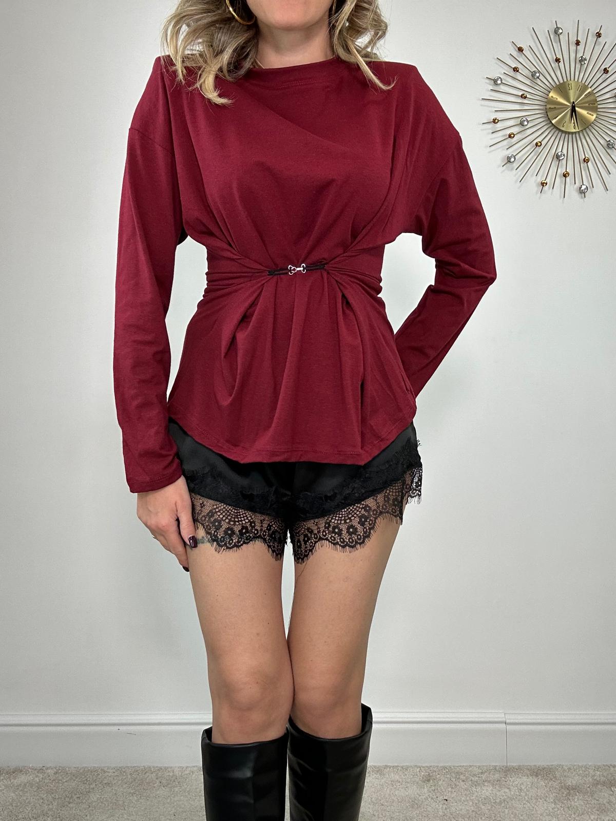 Maglia con gancio 5497 - Bordeaux
