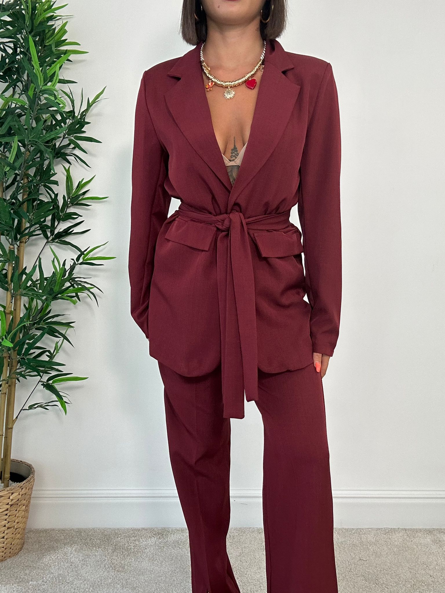 Tailleur Parigi (Blazer + Pantalone) Bordeaux