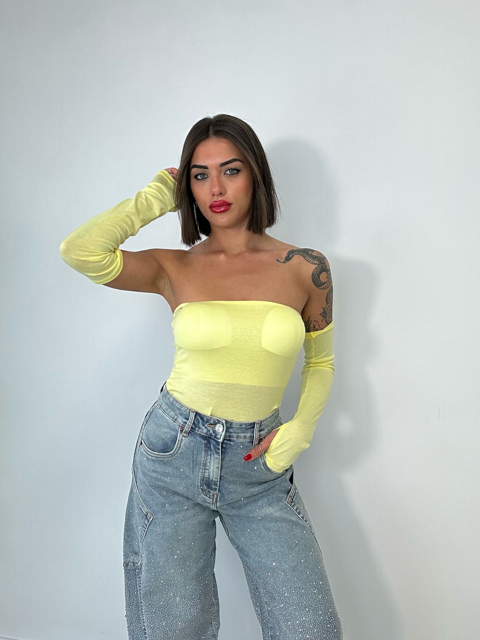 Top Crop - Giallo