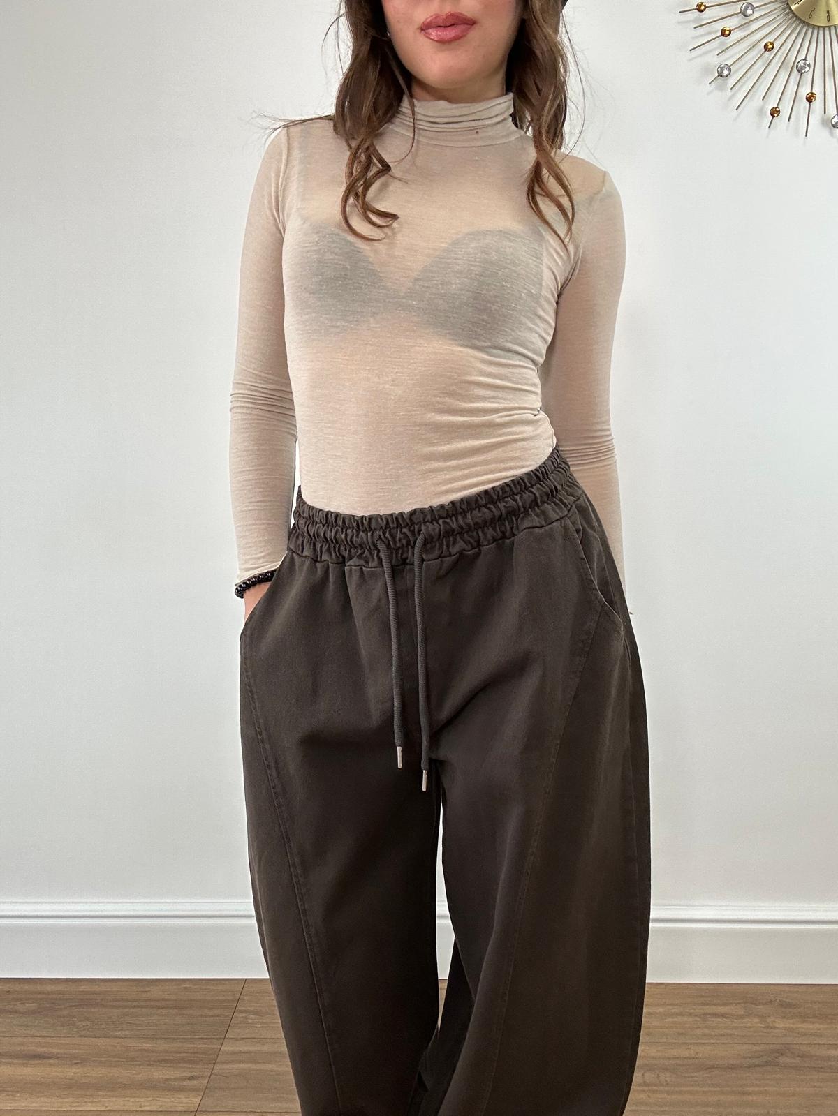 Pantalone in Denim Mar66678 - Marrone