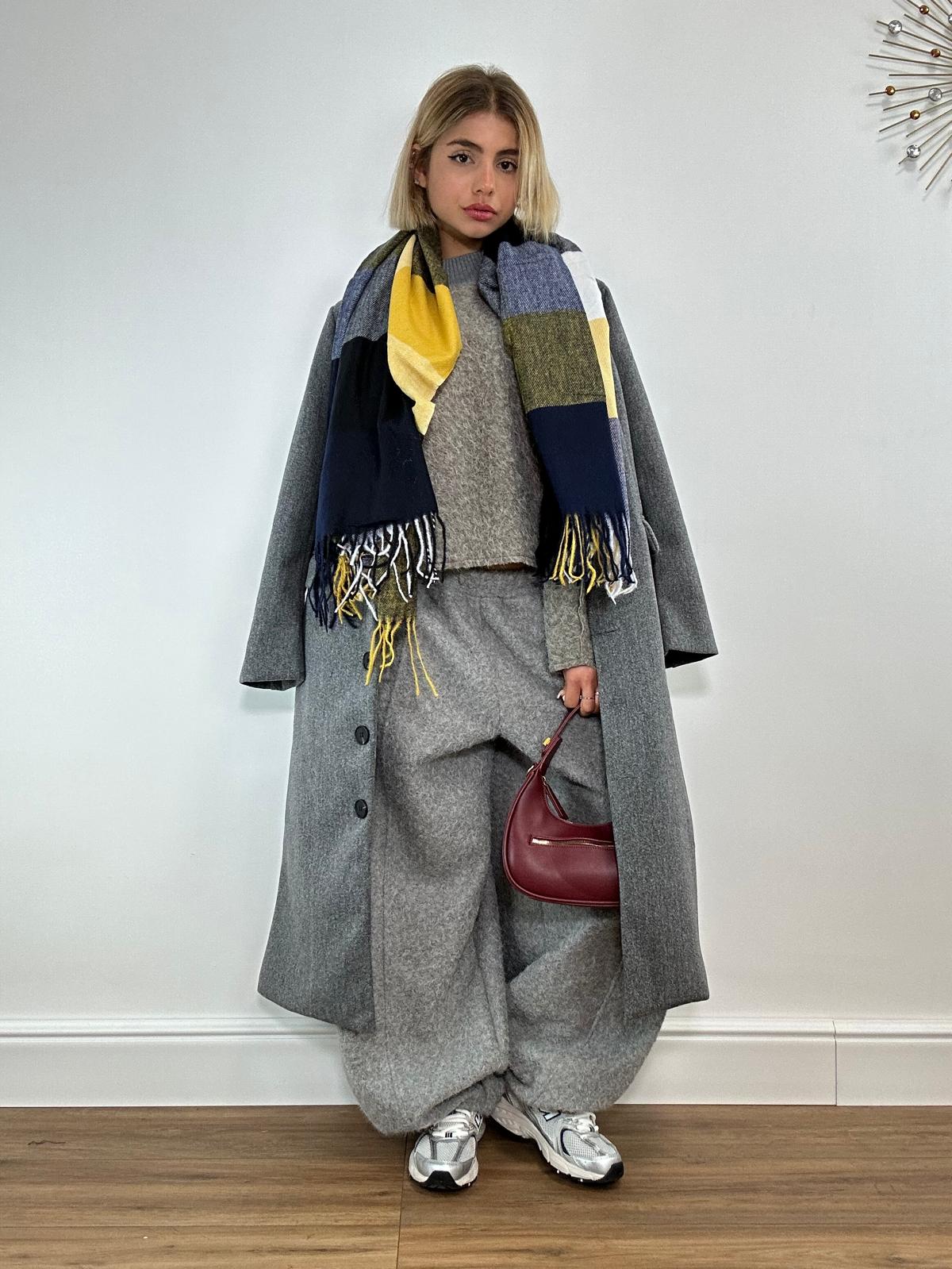 Coordinato in Lana - Grigio e Fango