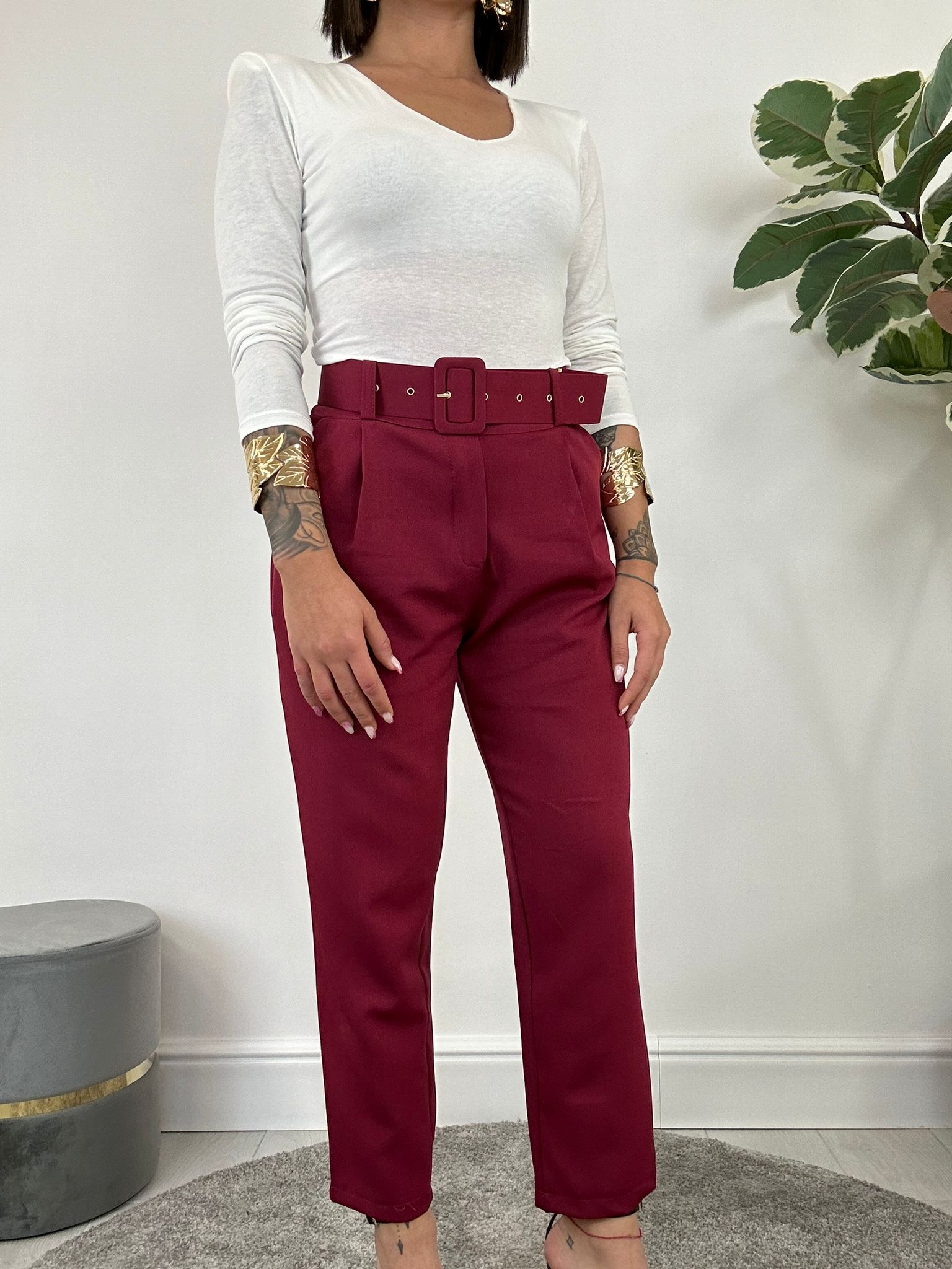 Pantalon Lidia - Bordeaux