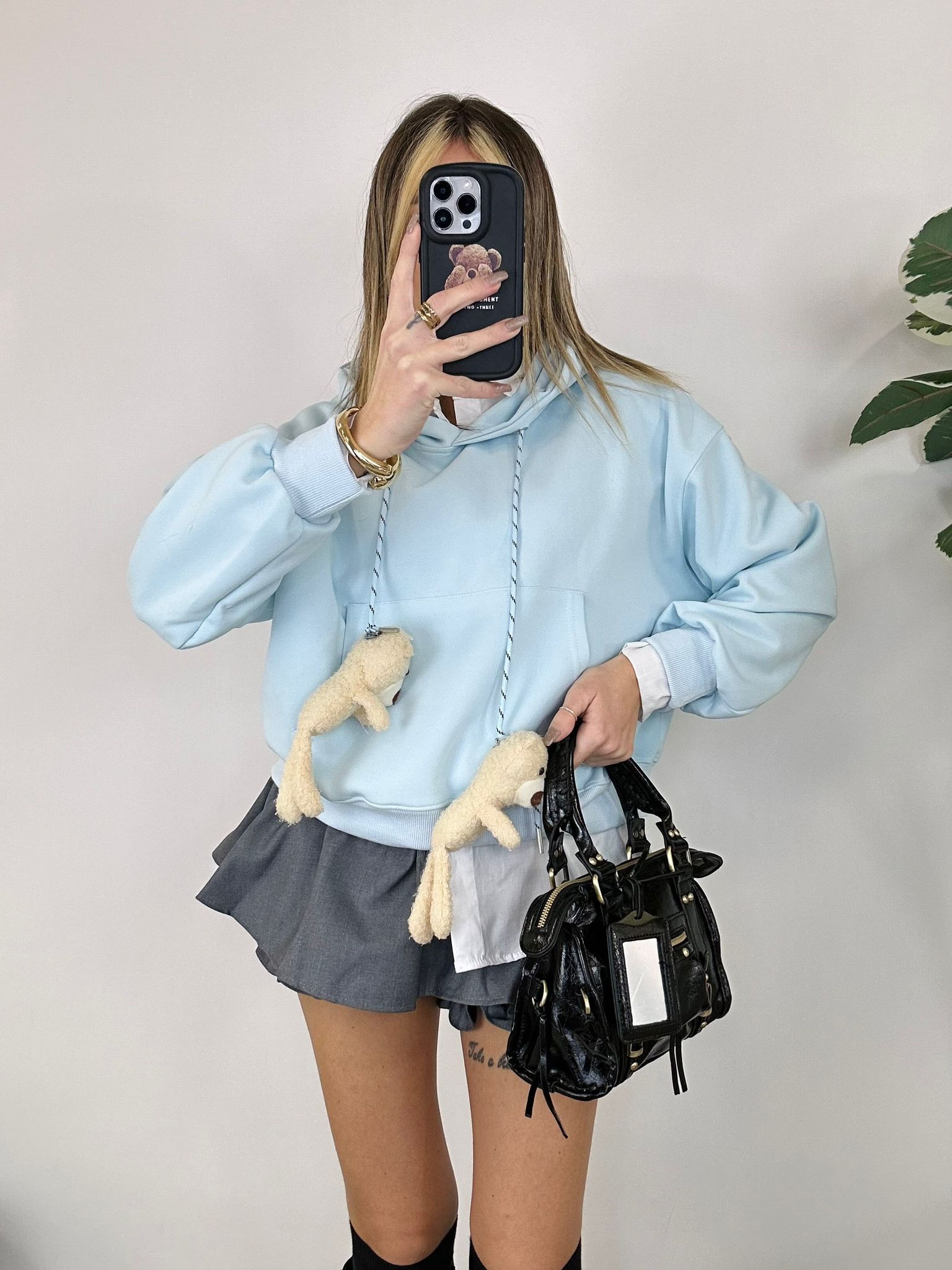Sweat-shirt Ours - Bleu clair