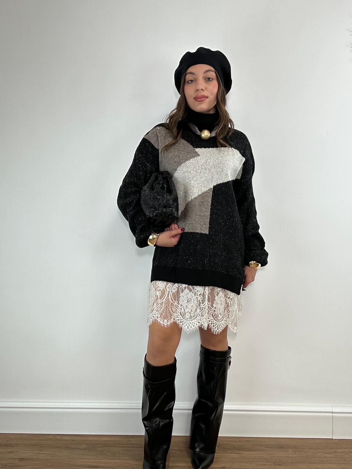 PREORDINE IN ARRIVO 25 NOVEMBRE - Abito 25865 - Nero