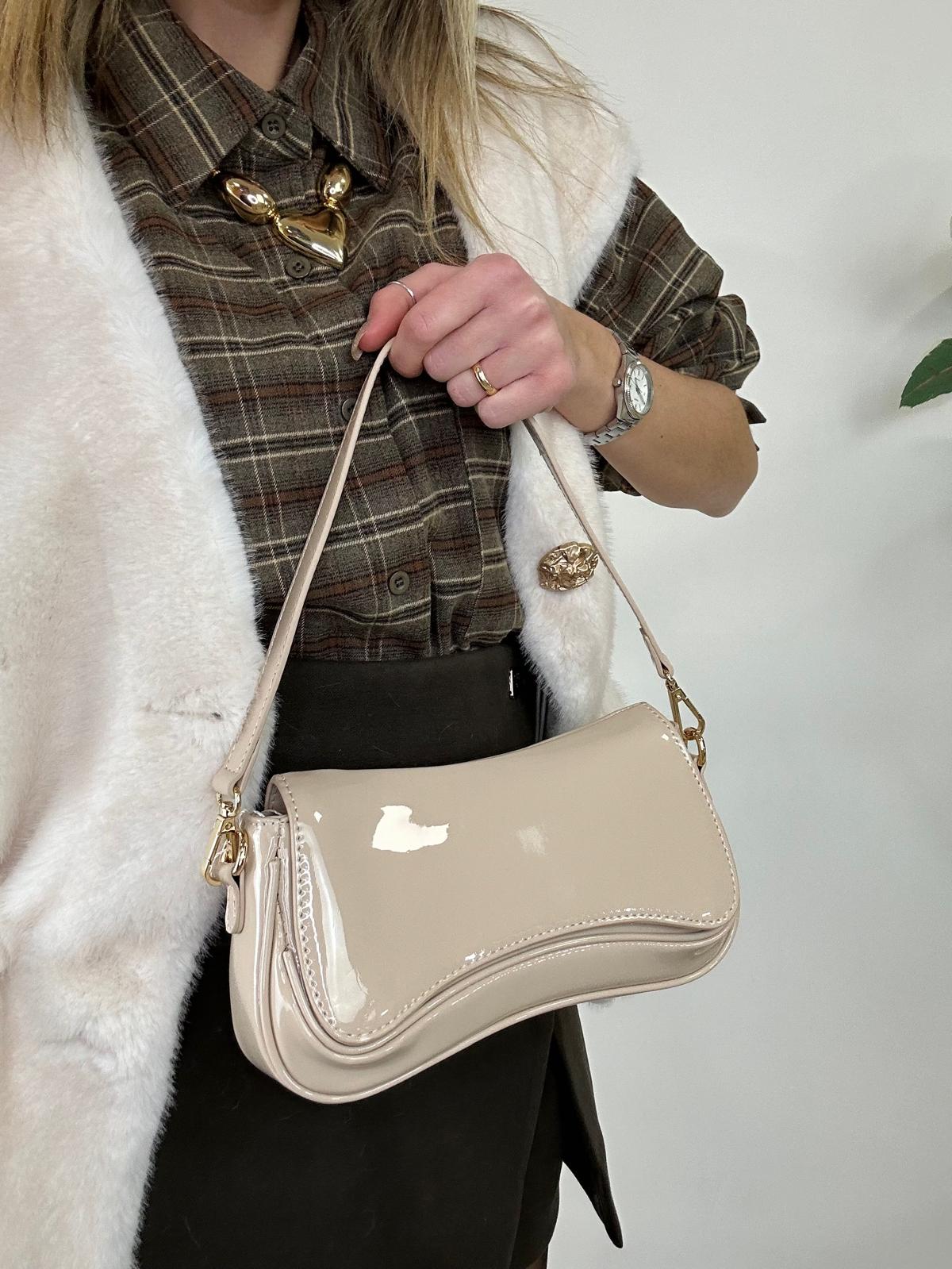 Borsa Mina - Beige Lucido