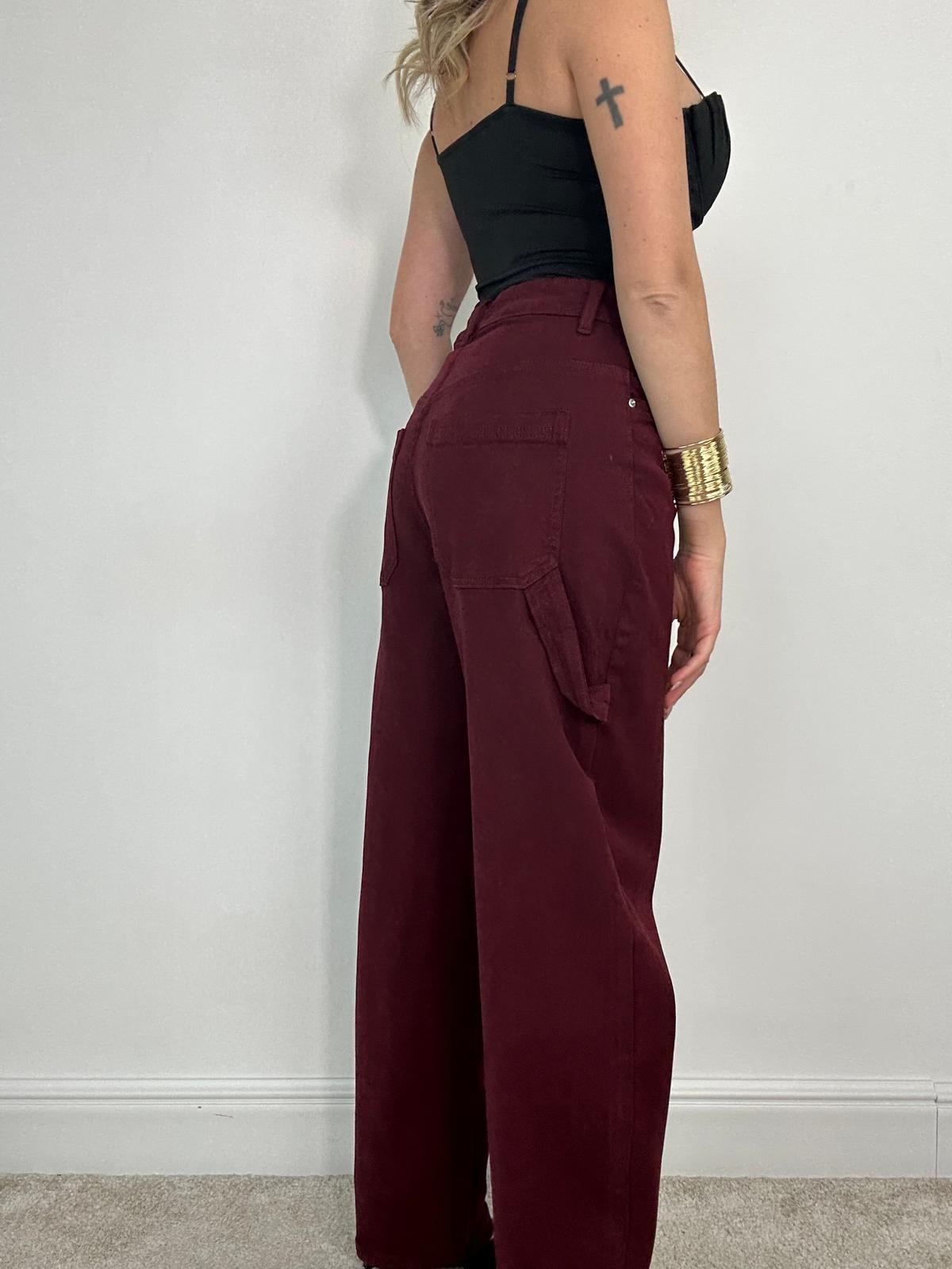 Jeans Wide Balloon 8948-130 - Bordeaux