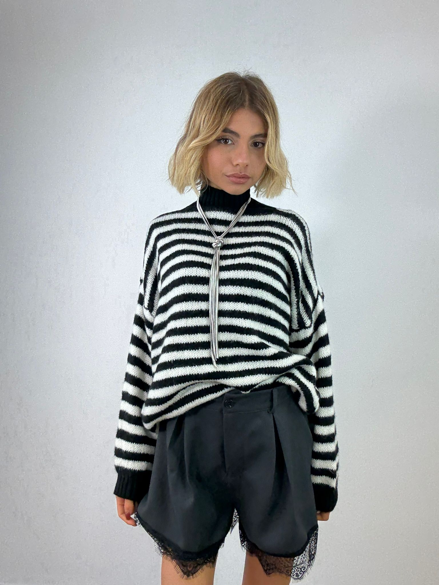 Maglione 3314 - Bianco e Nero