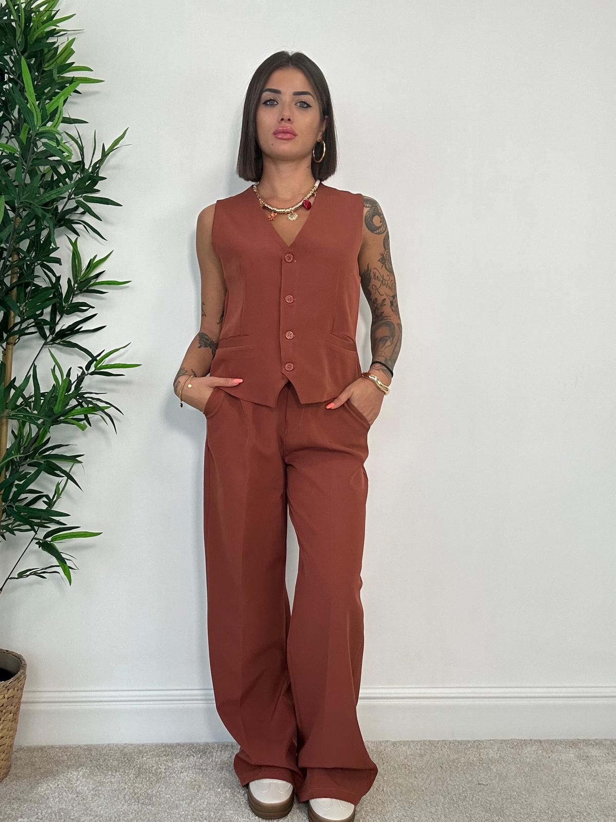 Tailleur Hilary (Gilet + Pantalone) Coccio