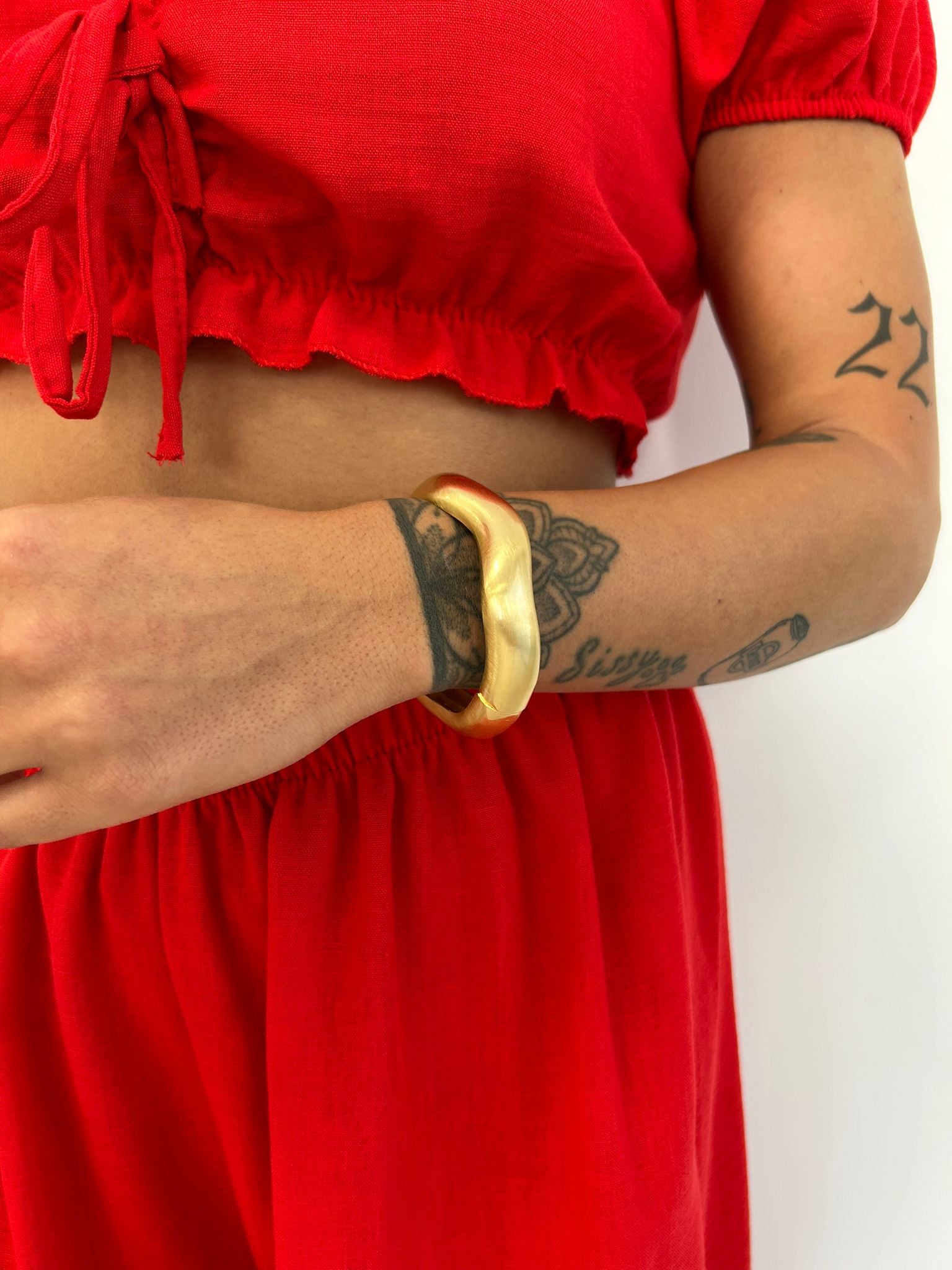 Bracciale a onda - Oro Opaco