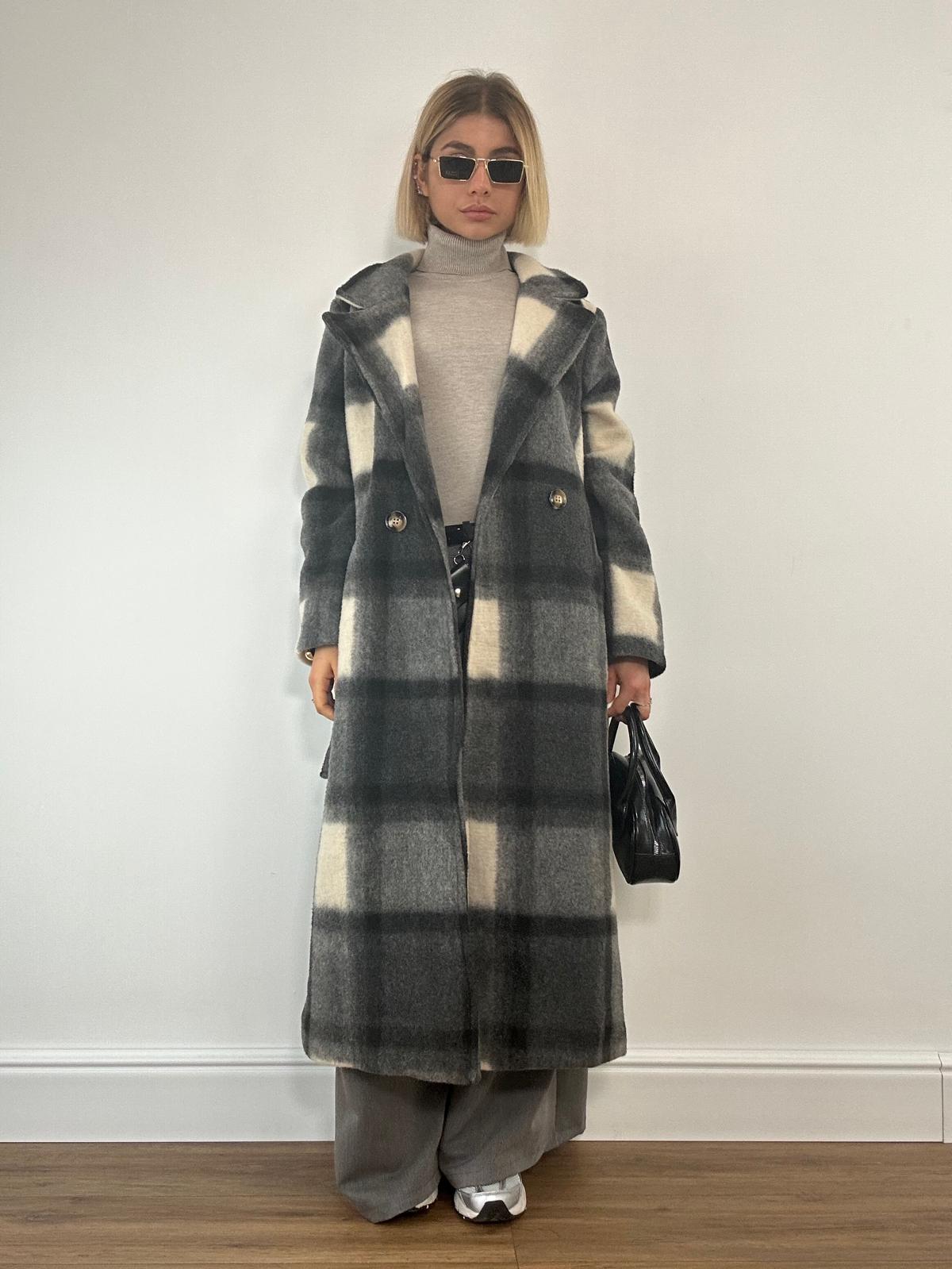 Cappotto IN683507 - Panna e Nero