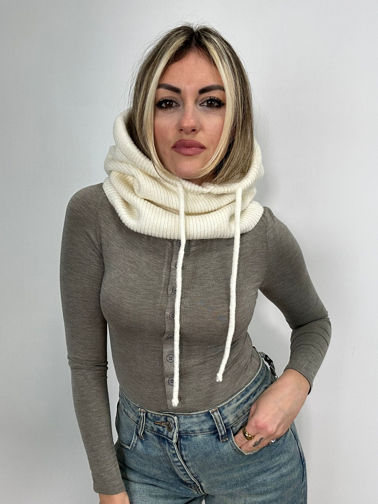 Cappello ca1501 balaclava - Panna