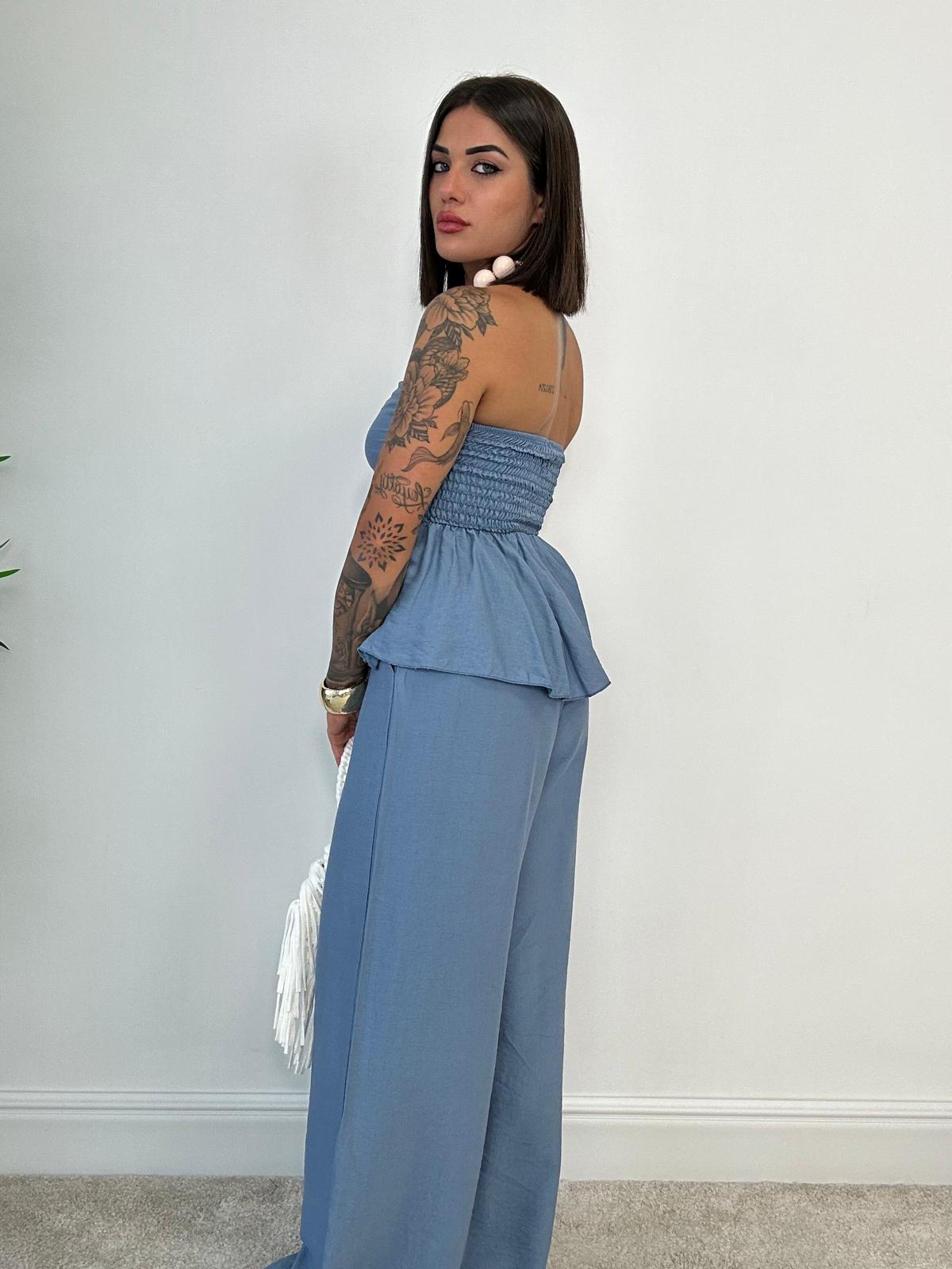 Coordinato Minorca (Top + Pantalone) Avio