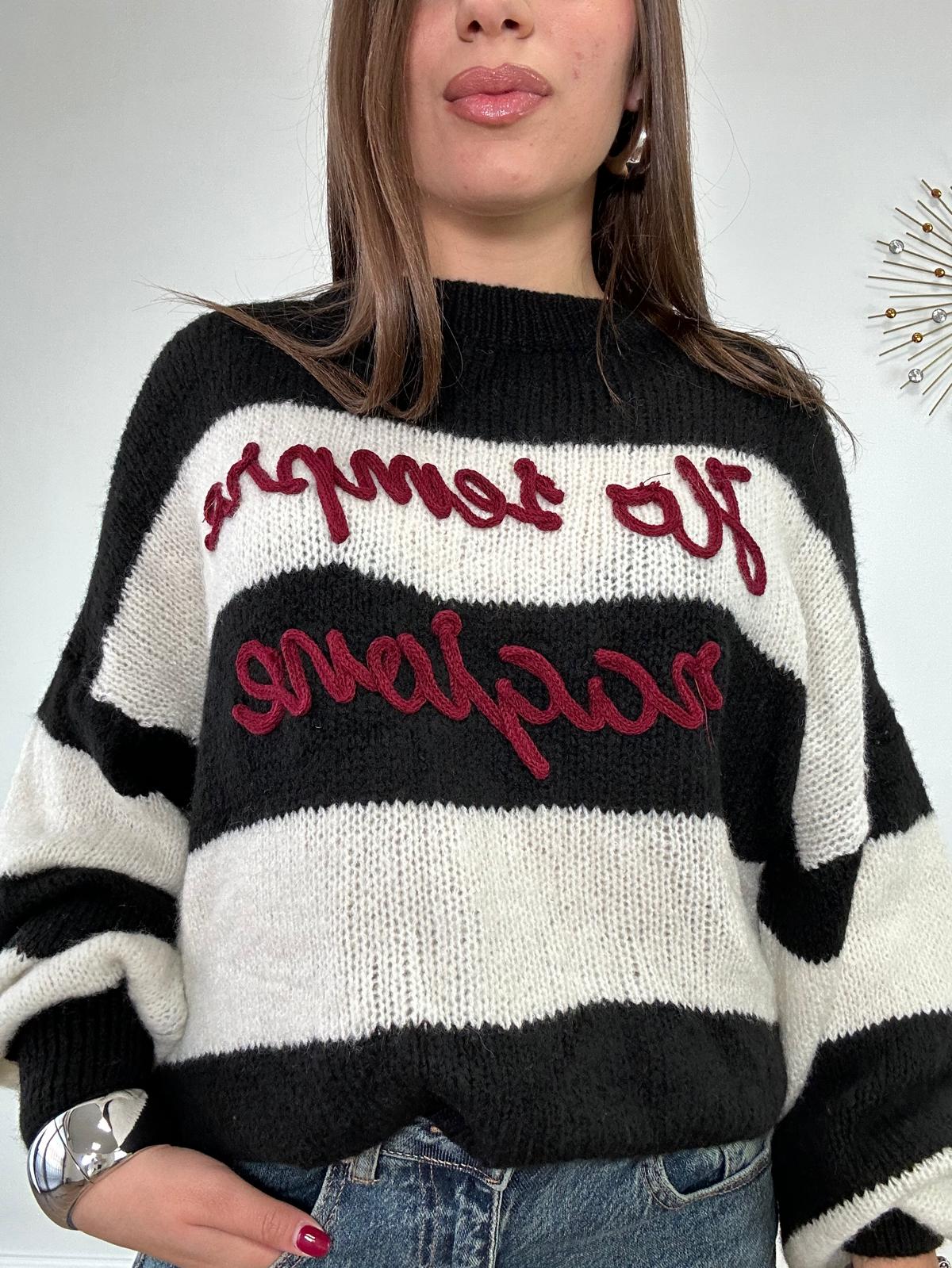 Maglione "Ho sempre ragione" A3130 - Nero