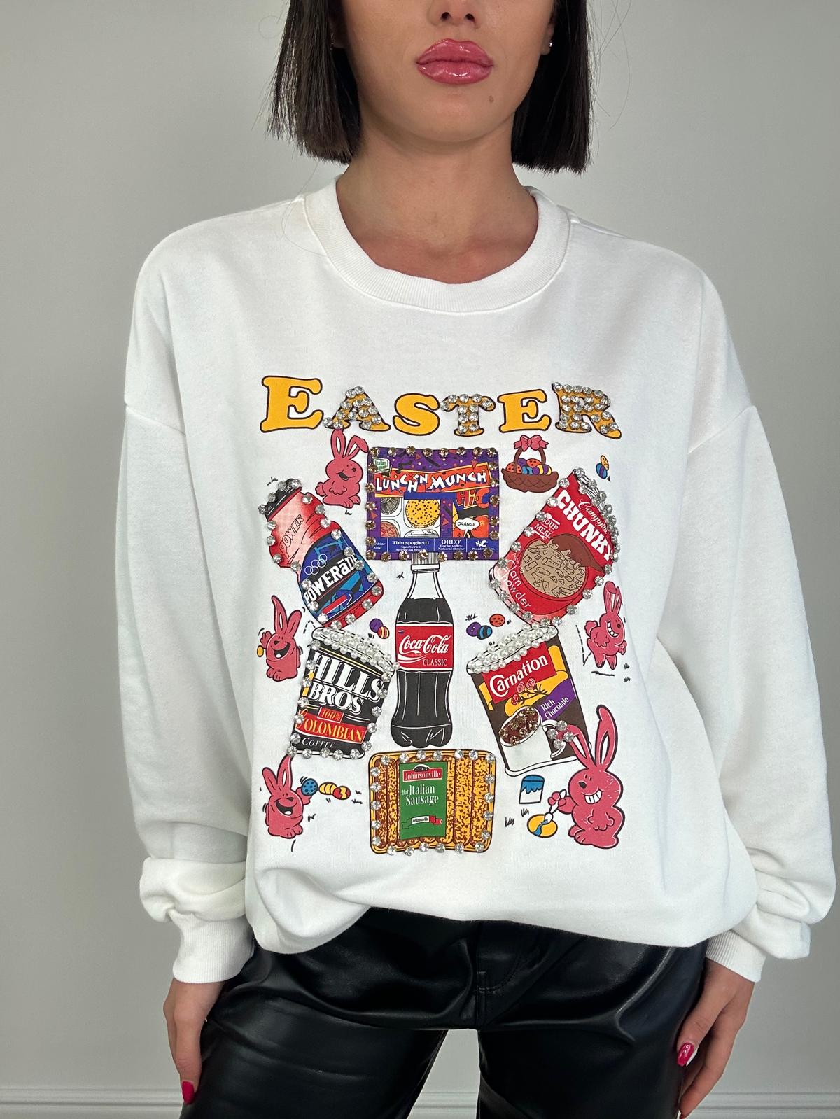 Sweat-shirt de Pâques - Blanc